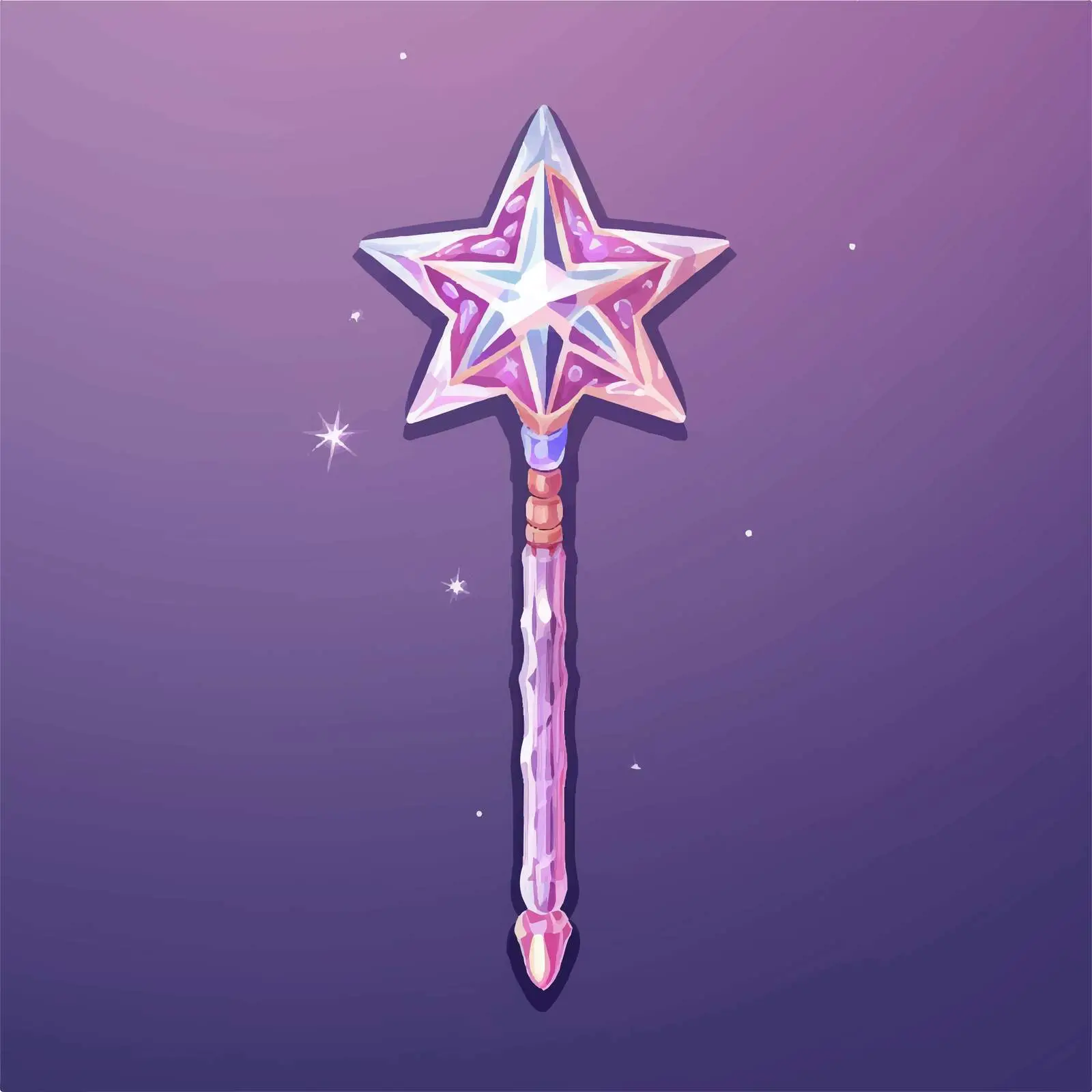 Esoteric Magic Wand with Stars and Occult Symbols — free download from Dotvec