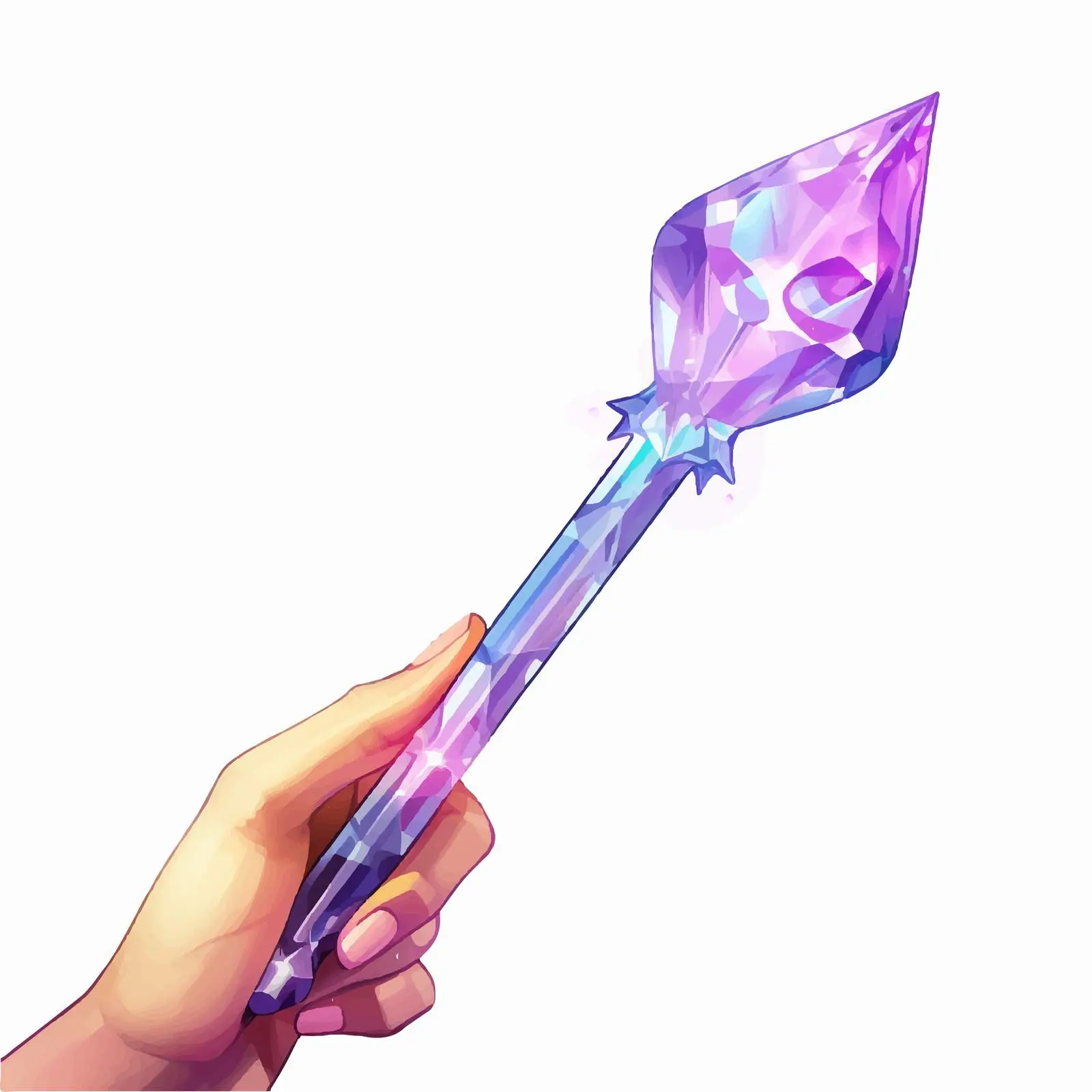 Esoteric Magic Wand with Crystal Gem – free gemstone image from Dotvec