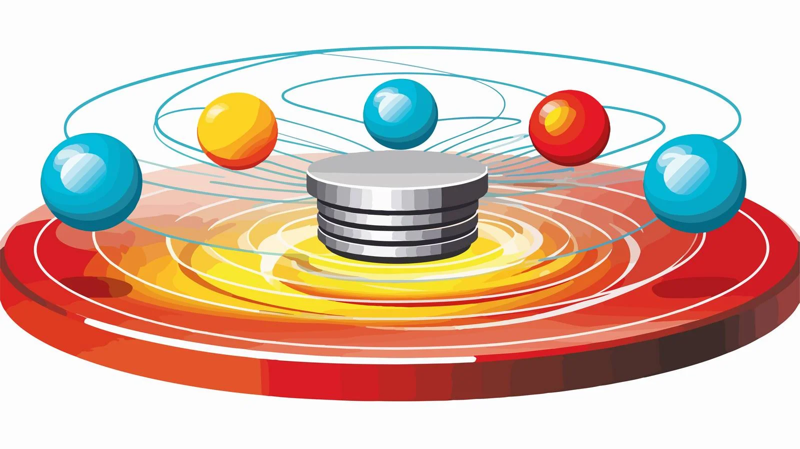 Magnet Science Motion Experiments Vector Illustration — free download from Dotvec