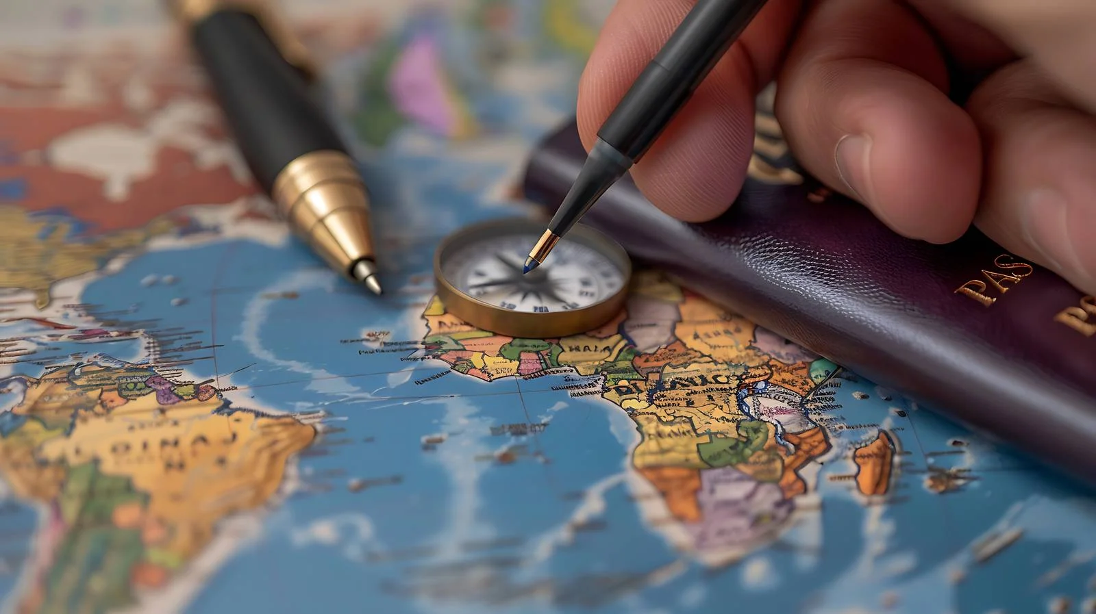 Navigational Tool on Passport with Marking — free download from Dotvec