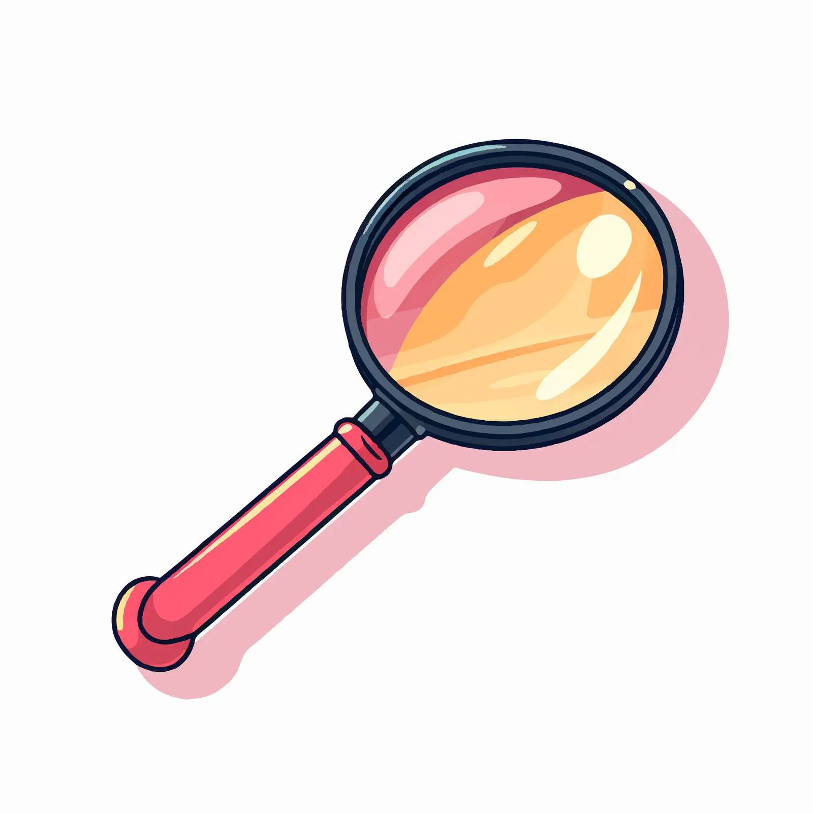 Cartoon Magnifier Vector Illustration — free download from Dotvec