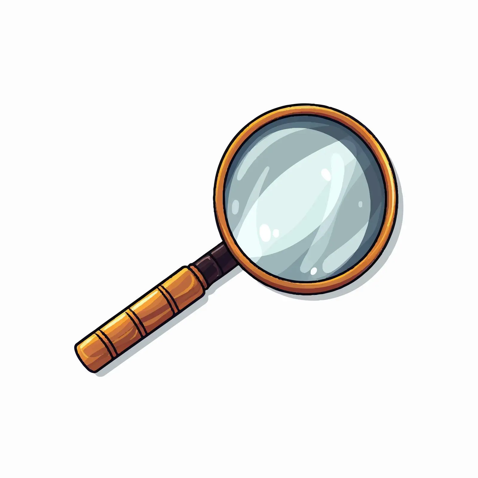 Cartoon Magnifying Glass Vector Illustration — free download from Dotvec