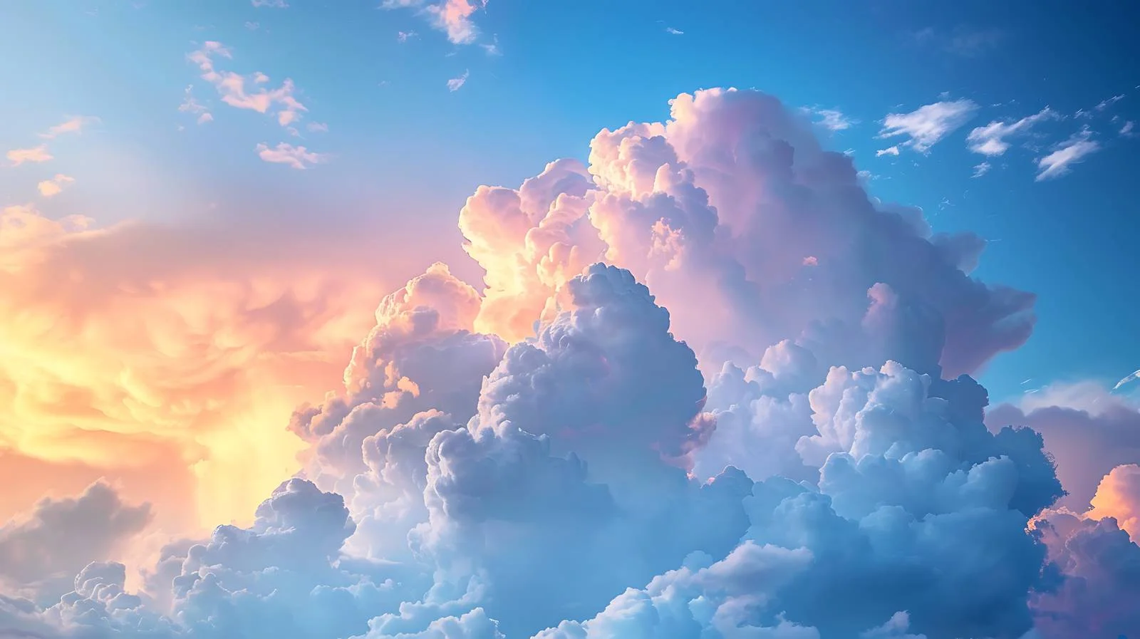 Ethereal Summer Evening Cumulus Cloud Formation — free download from Dotvec
