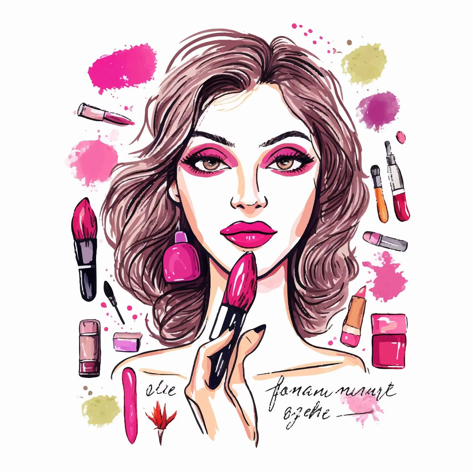 Handwritten Quotes for Makeup and Nail Art — free download from Dotvec