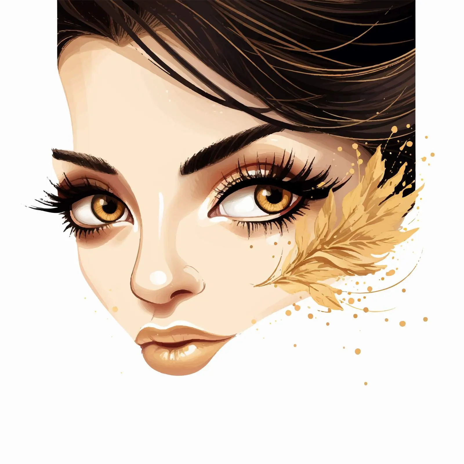 Cute Girl with Gorgeous Eyes and Long Eyelashes – free long eyelashes image from Dotvec