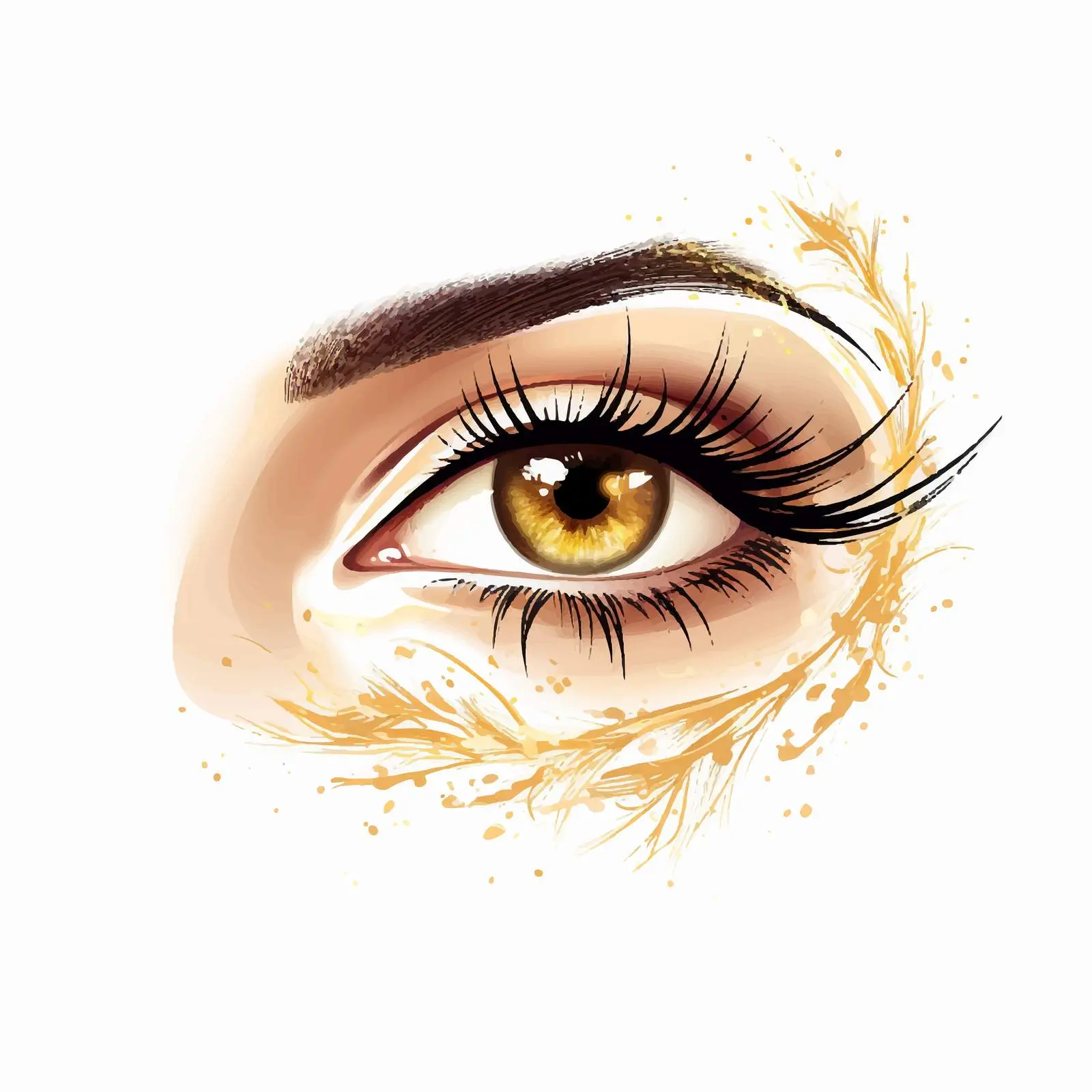 Cute Girl Makeup with Long Eyelashes — free download from Dotvec