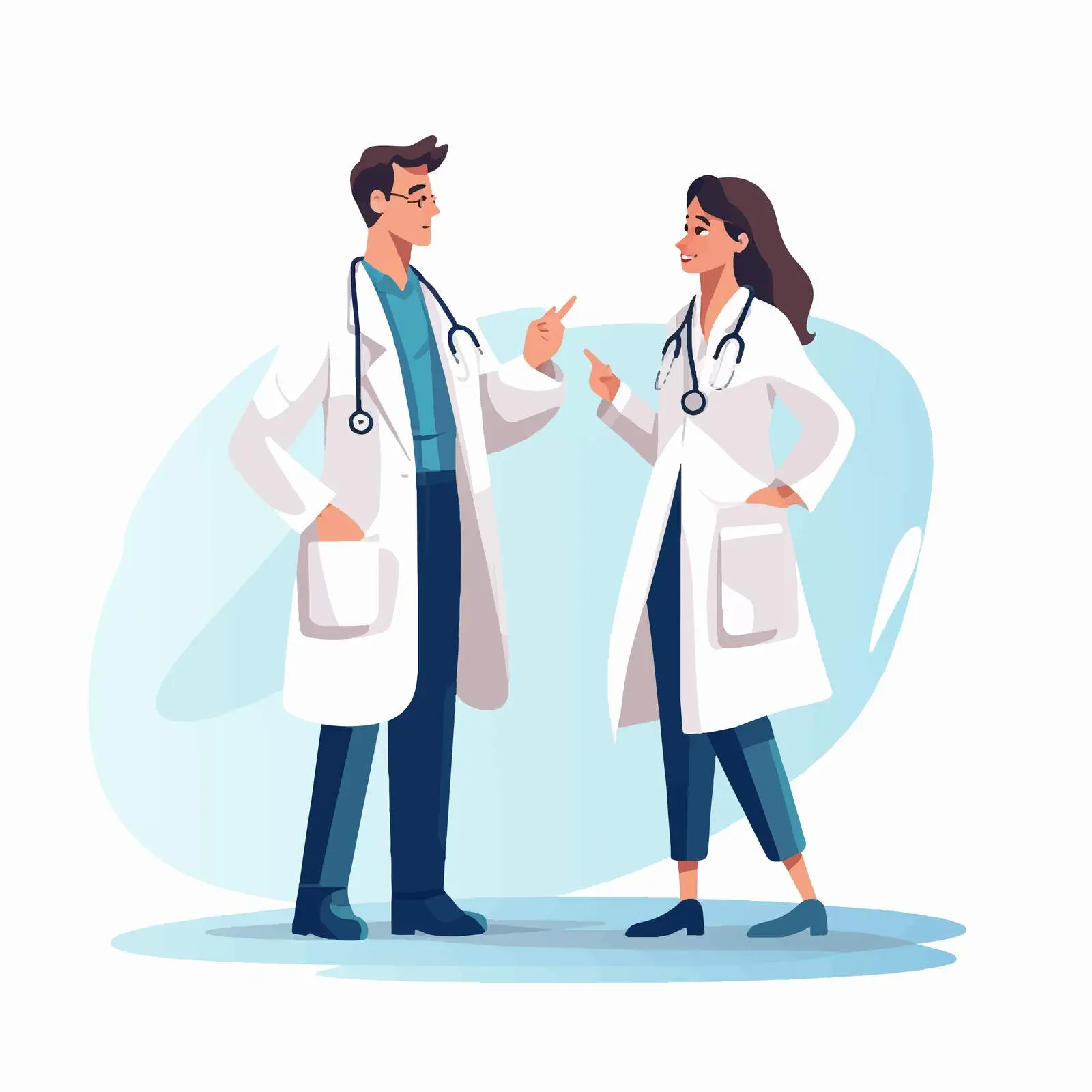 Medical Professionals in White Coats Communicating – free patient treatment image from Dotvec