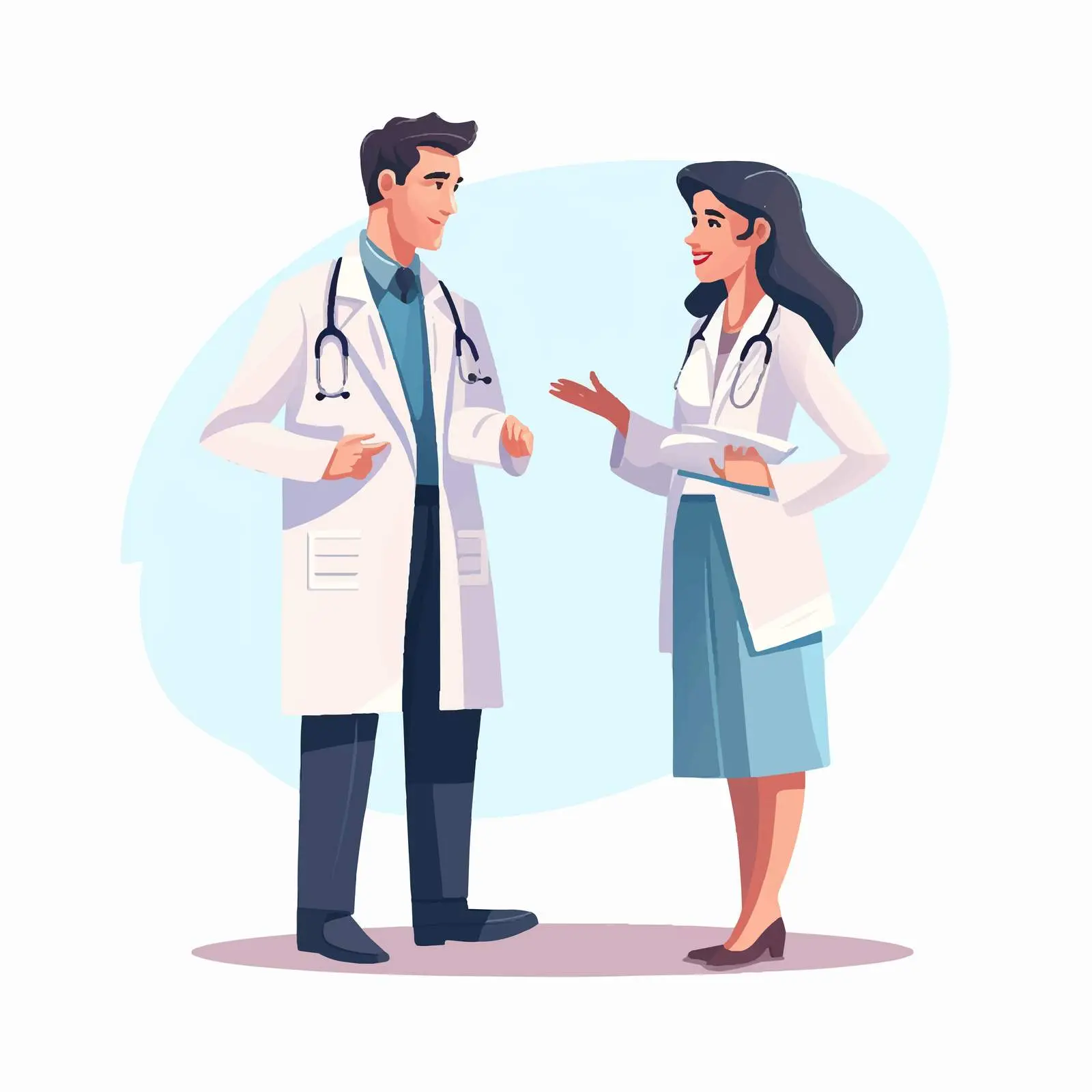 Physicians Discussing in White Coats – free hospital setting image from Dotvec