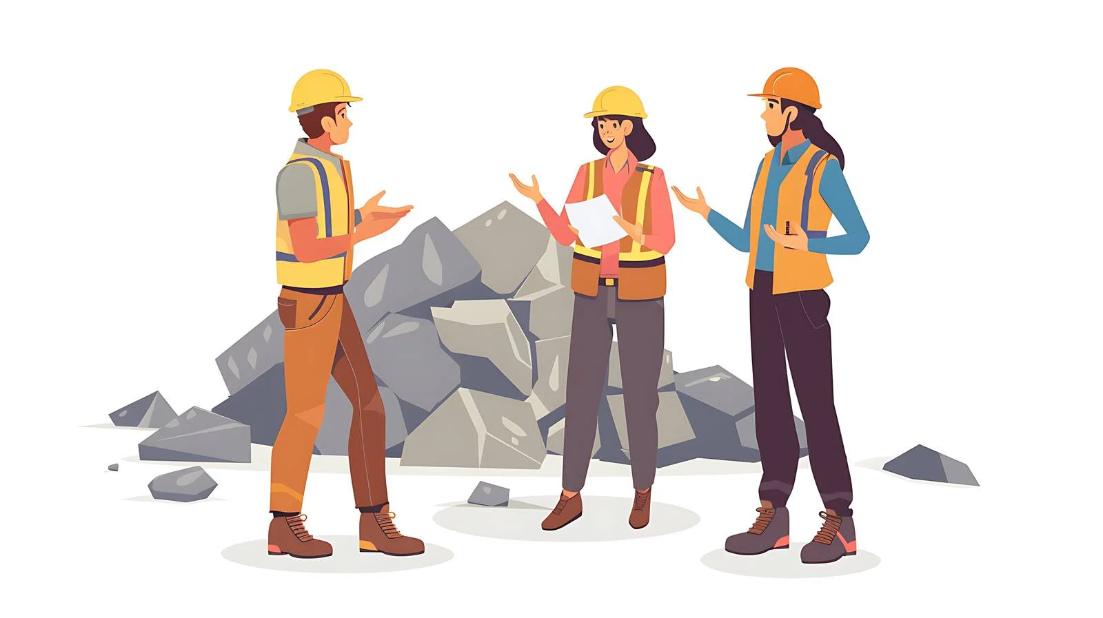 Quarry Workers Discussion Site Meeting — free download from Dotvec