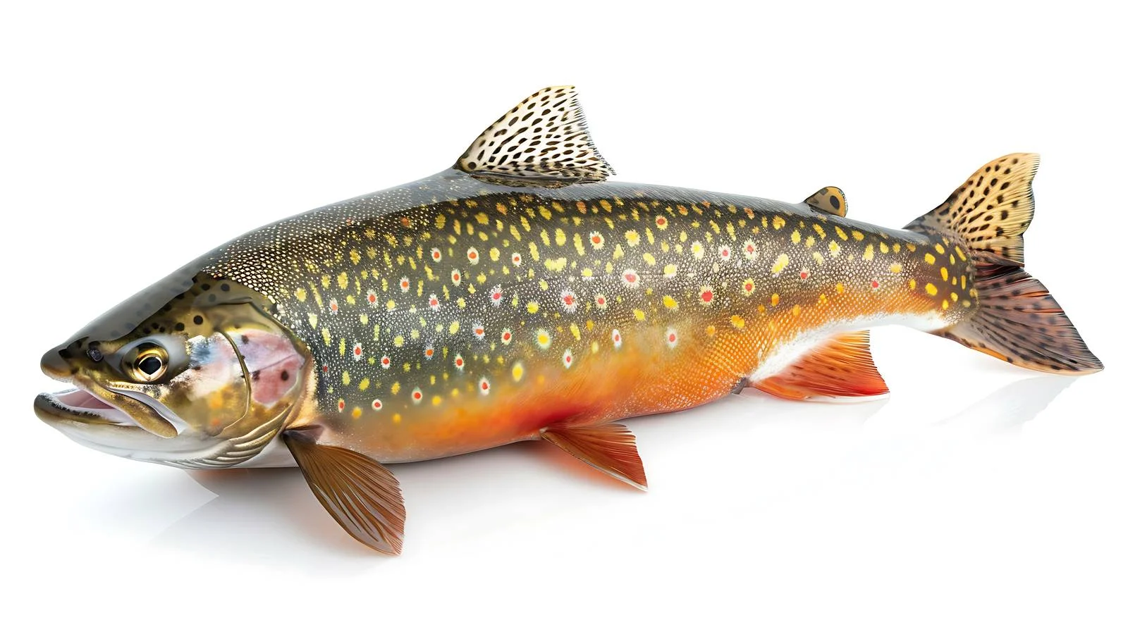Vibrant Male Trout in Breeding Hues – free speckled image from Dotvec