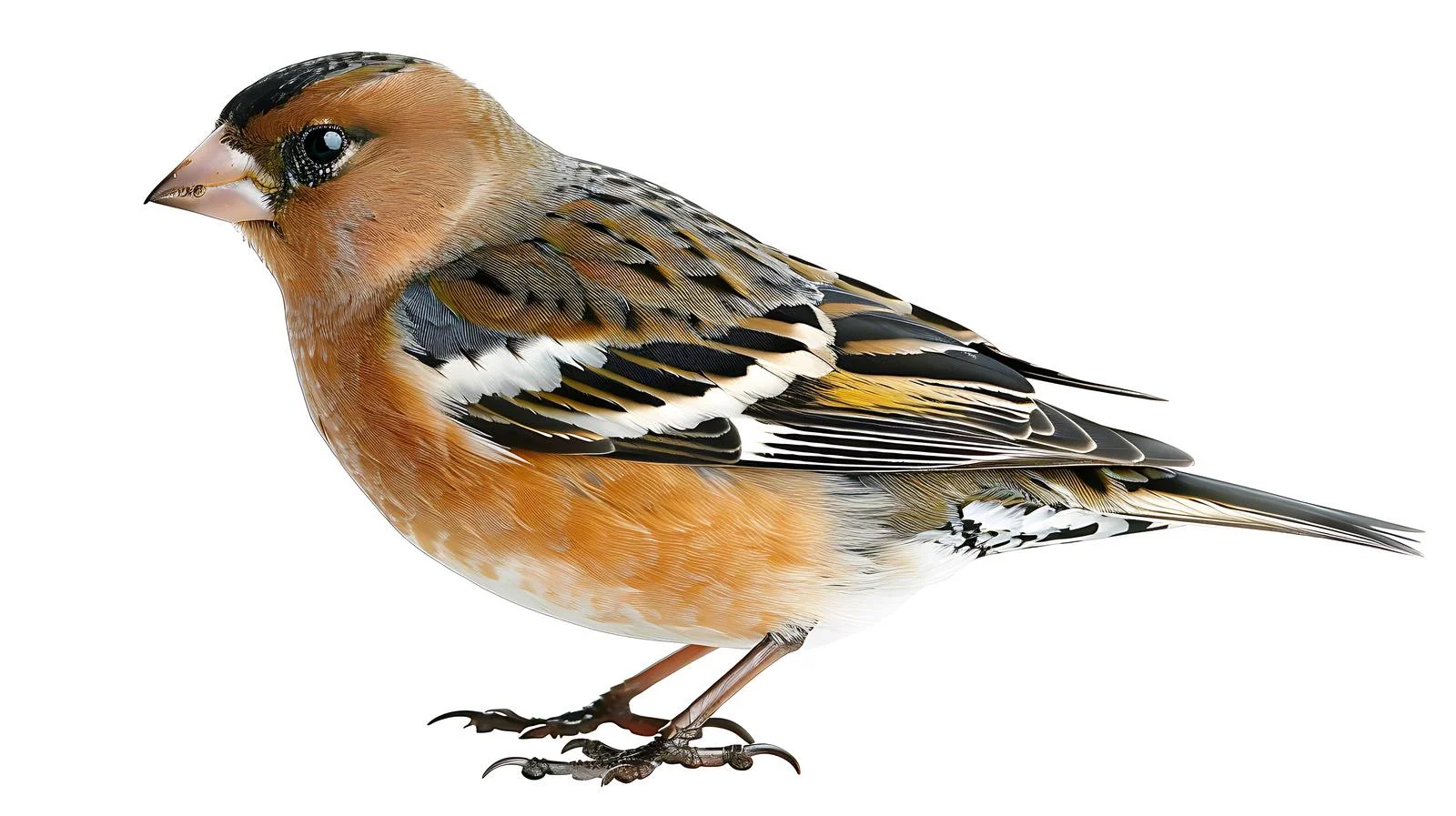 Male Chaffinch Bird on White Background – free songbird image from Dotvec