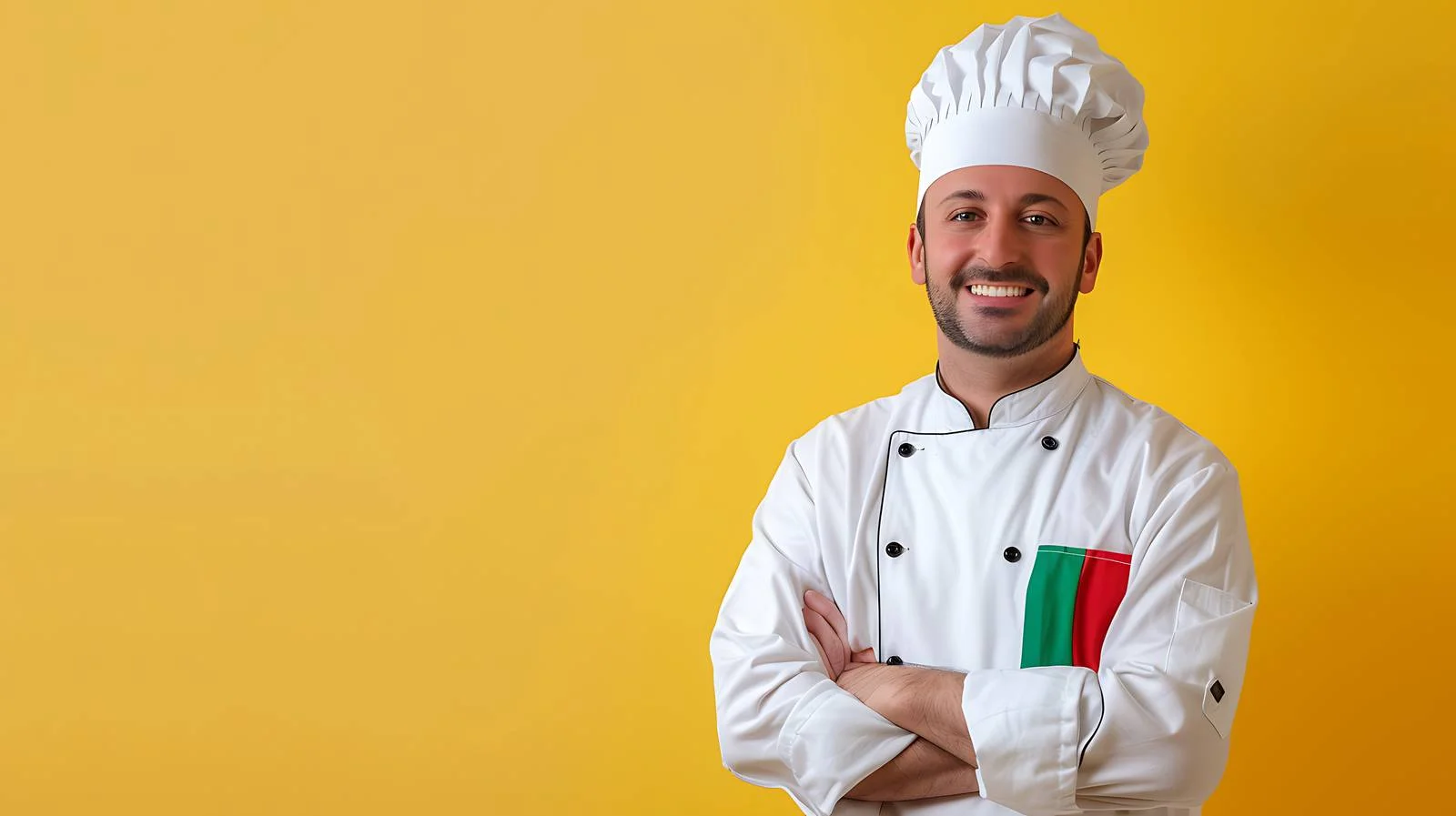 Italian Male Chef with Flag — free download from Dotvec