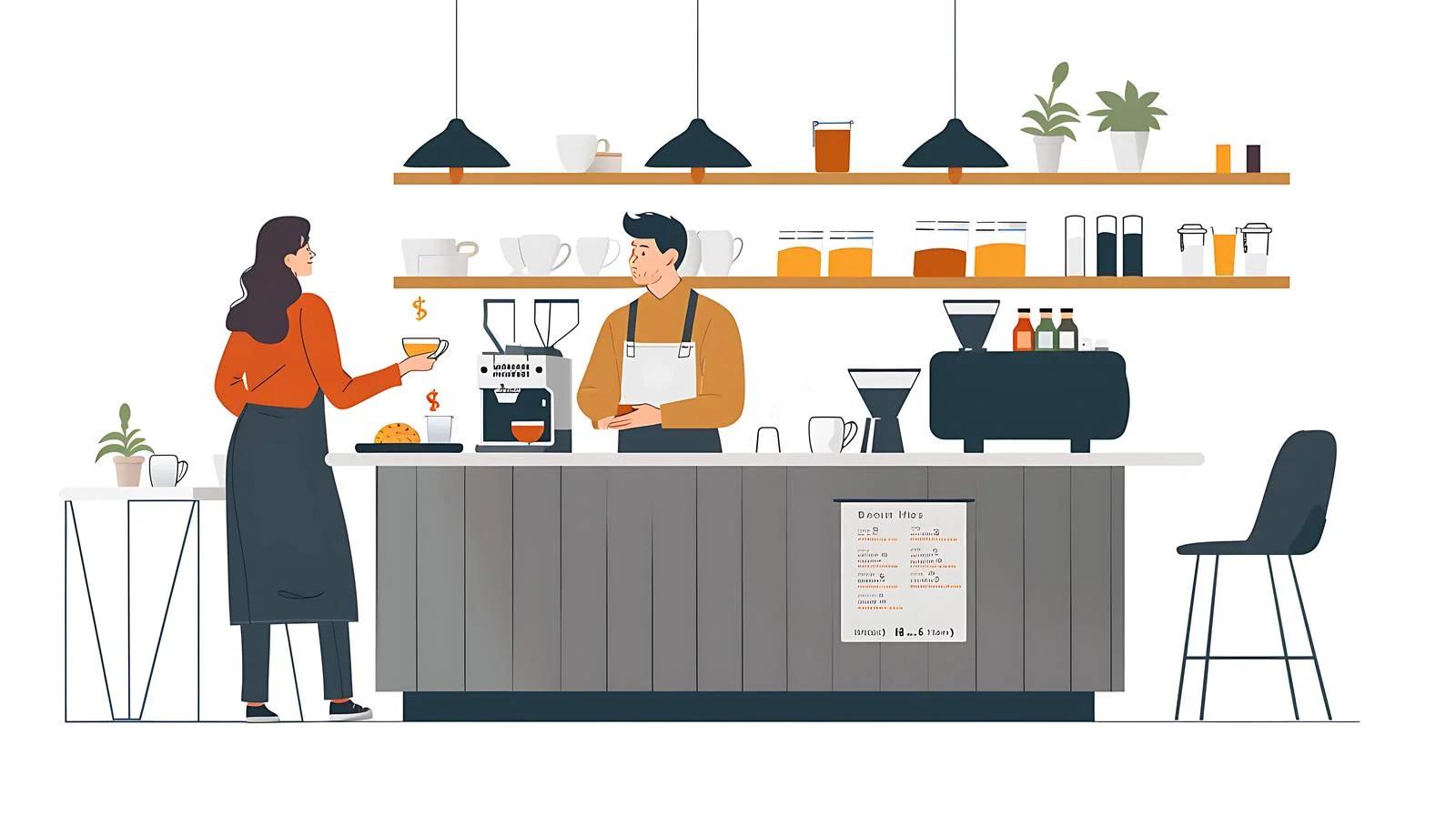 Interaction in Coffee Shop Kitchen Atmosphere — free download from Dotvec