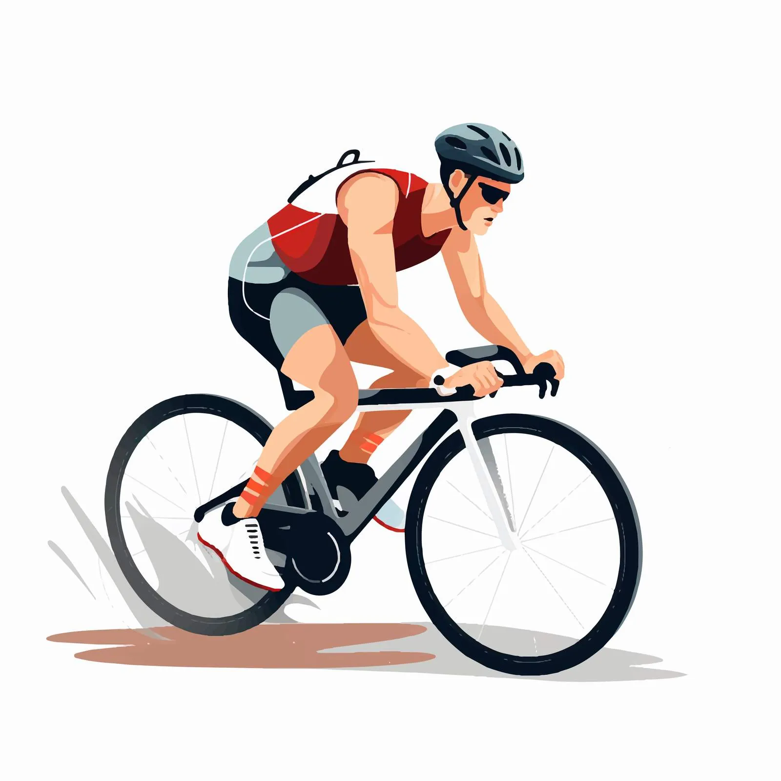 Disabled Male Athlete Riding Bike Vector Graphic — free download from Dotvec