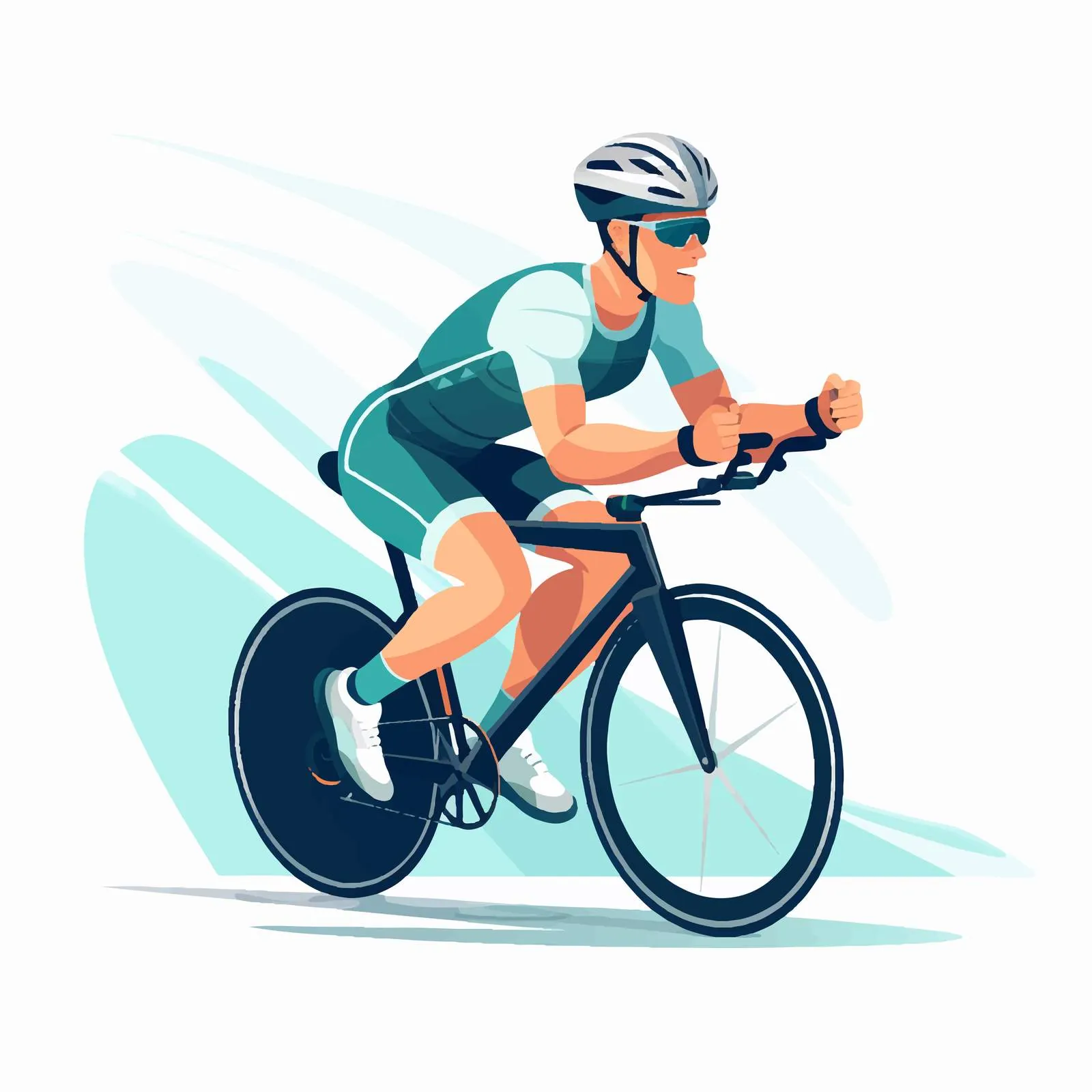 Disabled Male Athlete Riding Bicycle Vector – free determined image from Dotvec