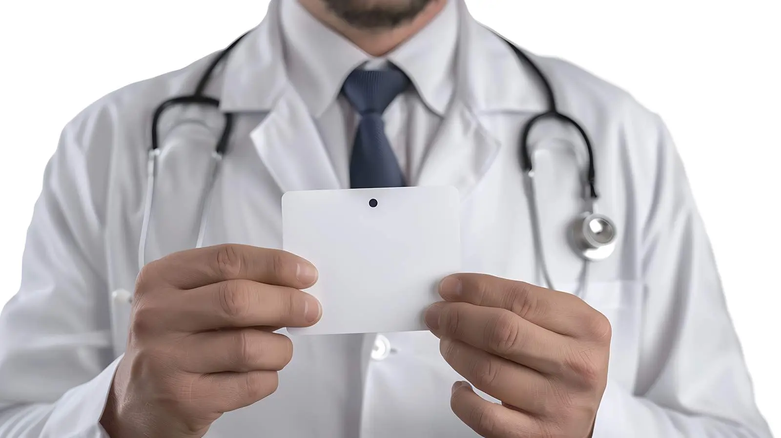 Male Doctor Filling Medical Card in Close-Up — free download from Dotvec