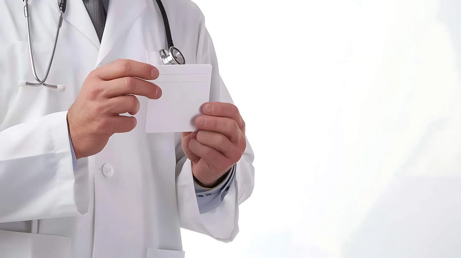 Male Doctor Completing Medical Card Details — free download from Dotvec