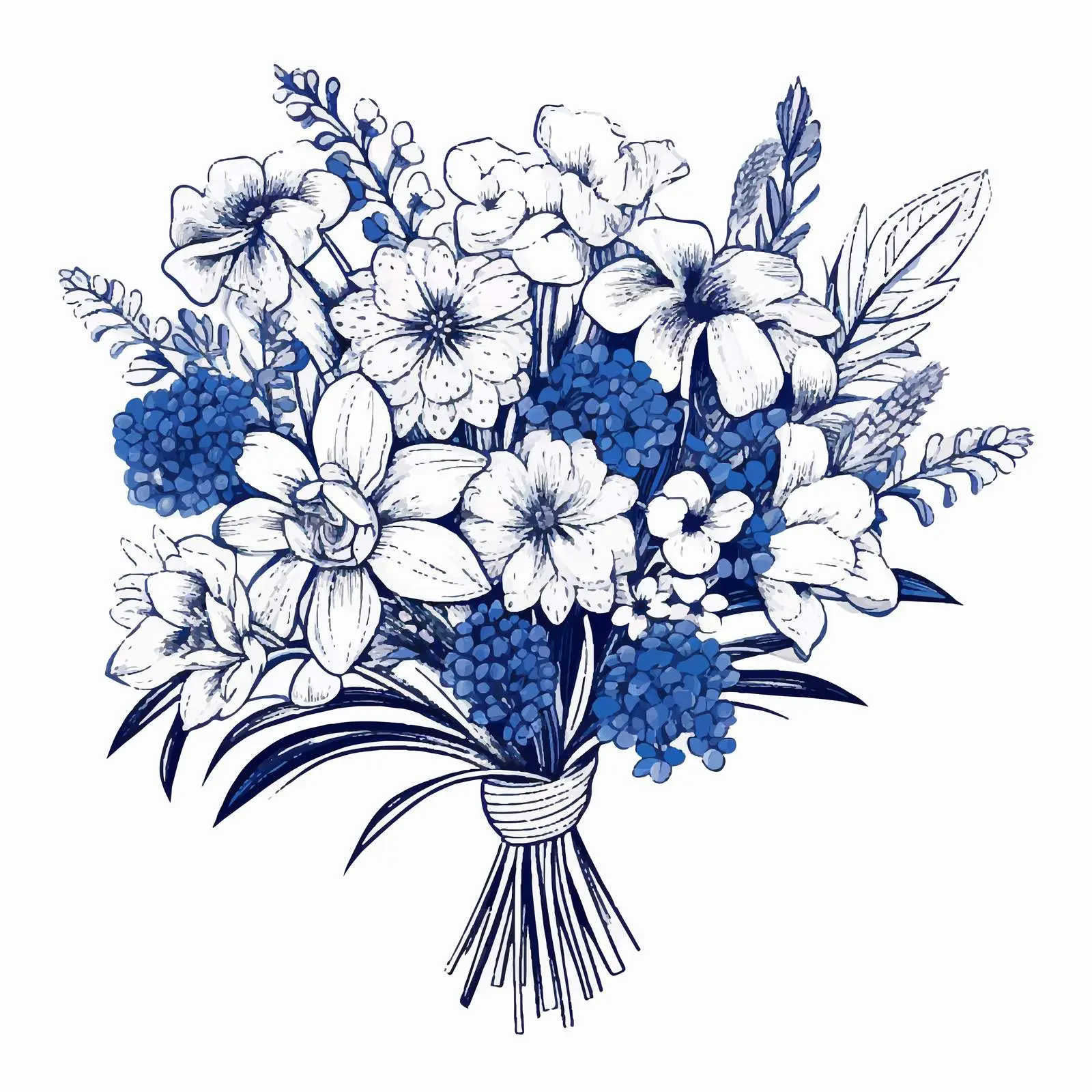 Elegant Bouquet Held by Male Hand — free download from Dotvec