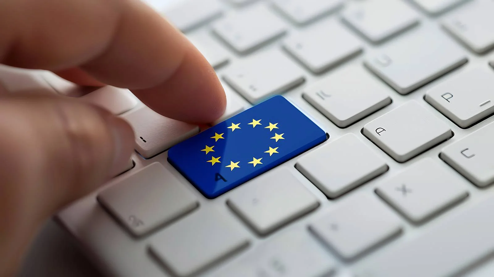 EU Flag Keyboard Button Pressed — free download from Dotvec