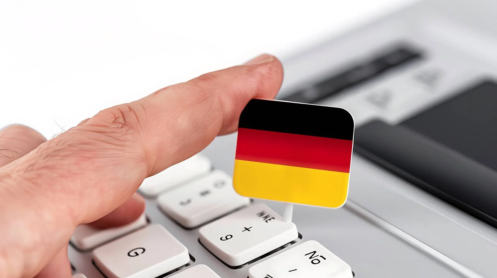 Pressing German Flag Keyboard Button — free download from Dotvec