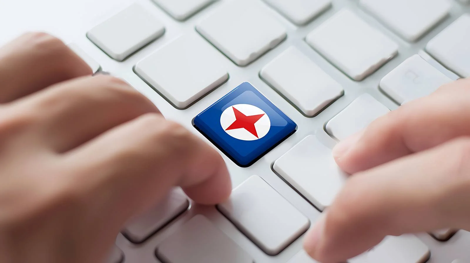 Data Entry North Flag on Keyboard — free download from Dotvec