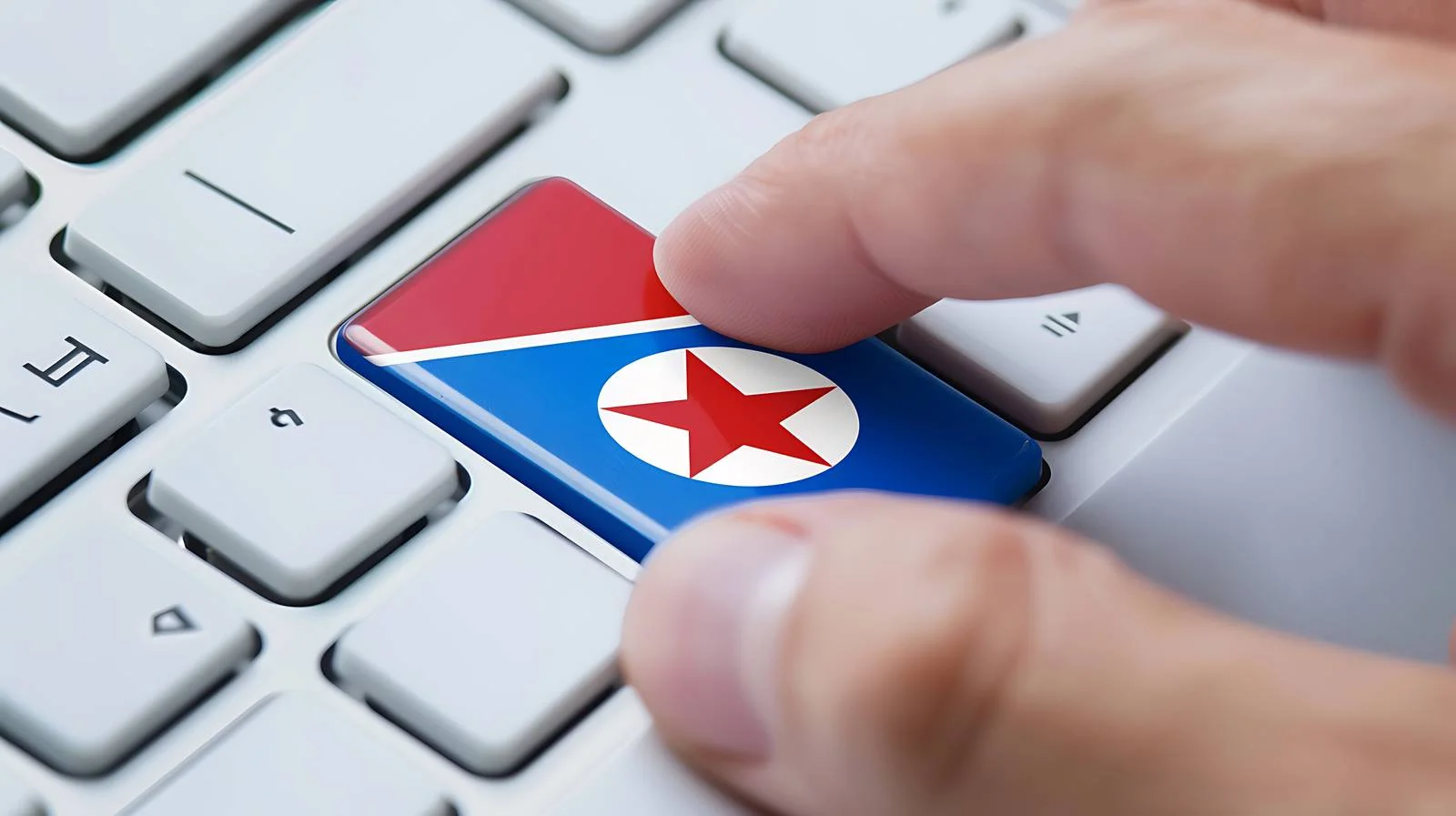 Keyboard Button Pressing with North Flag — free download from Dotvec