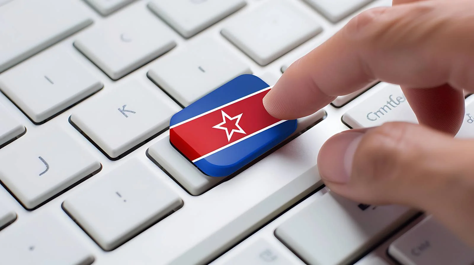 Typing North Flag Key Button — free download from Dotvec