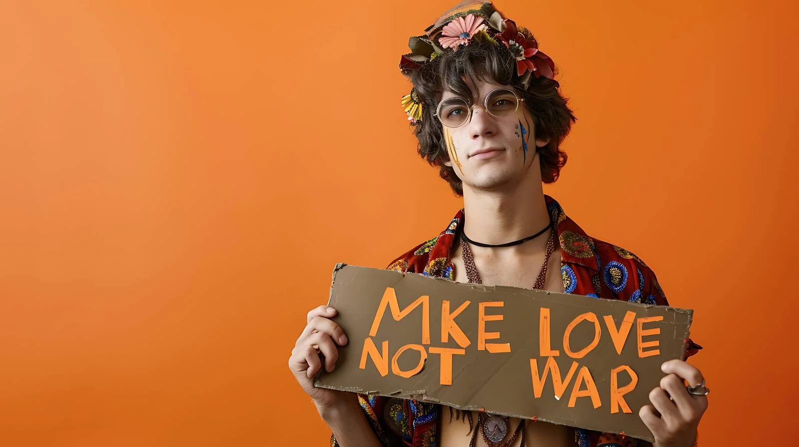 Peaceful Hippie Promoting Love — free download from Dotvec