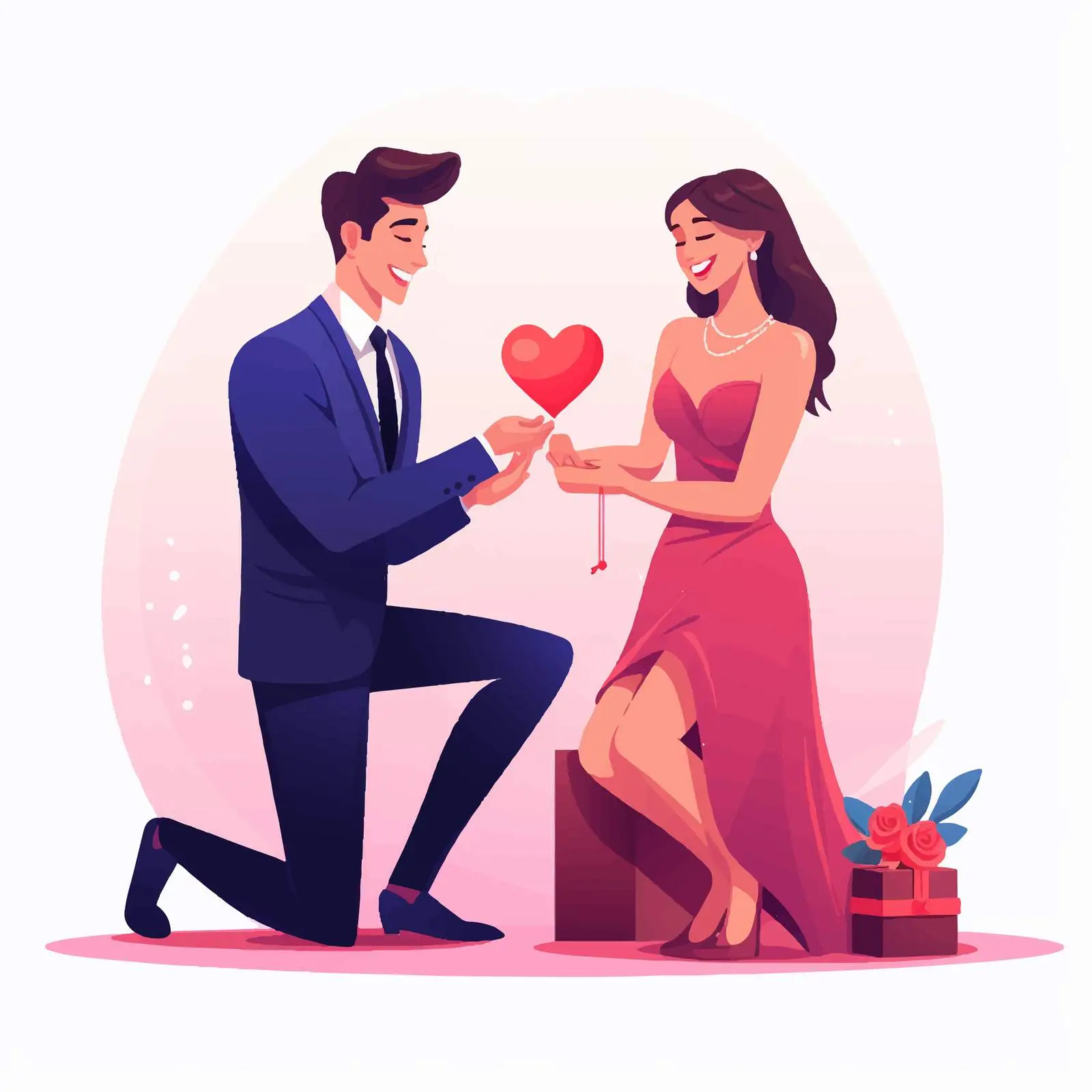 Man Proposing with Ring to Beautiful Woman — free download from Dotvec