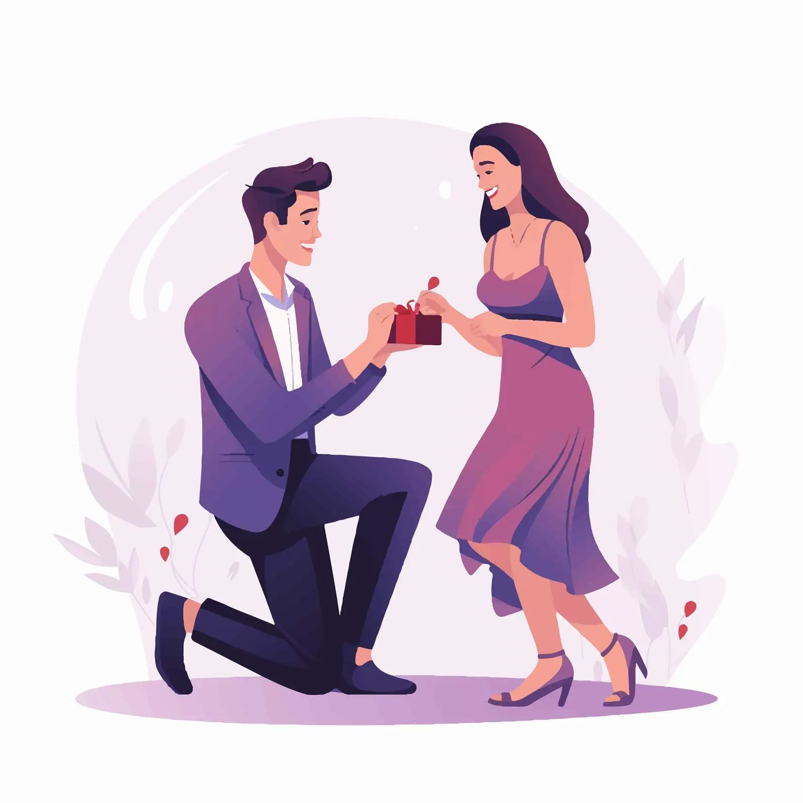 Man Proposing with Ring to Beautiful Woman — free download from Dotvec