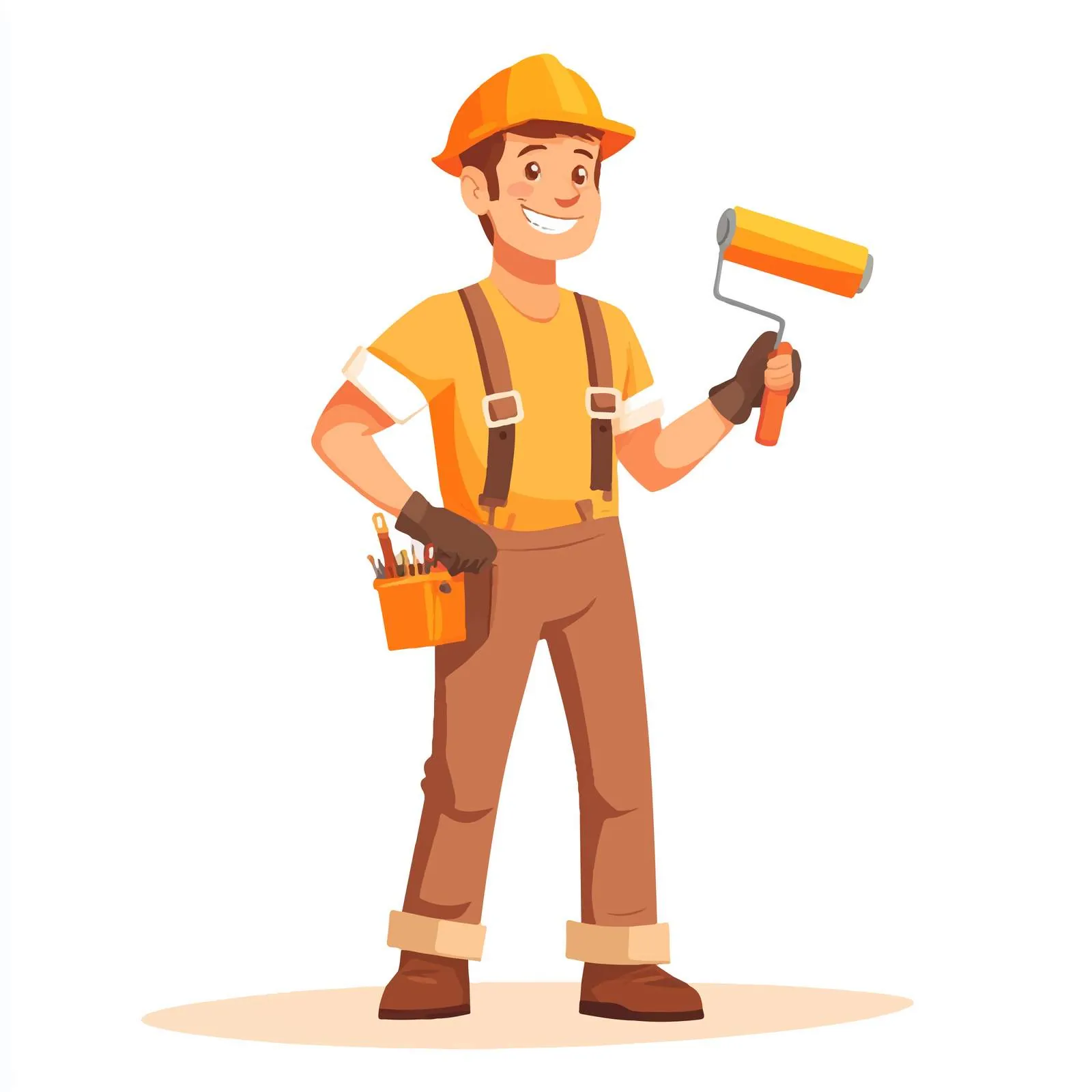 Male Painter Creating Wall Advertisement Vector Art — free download from Dotvec