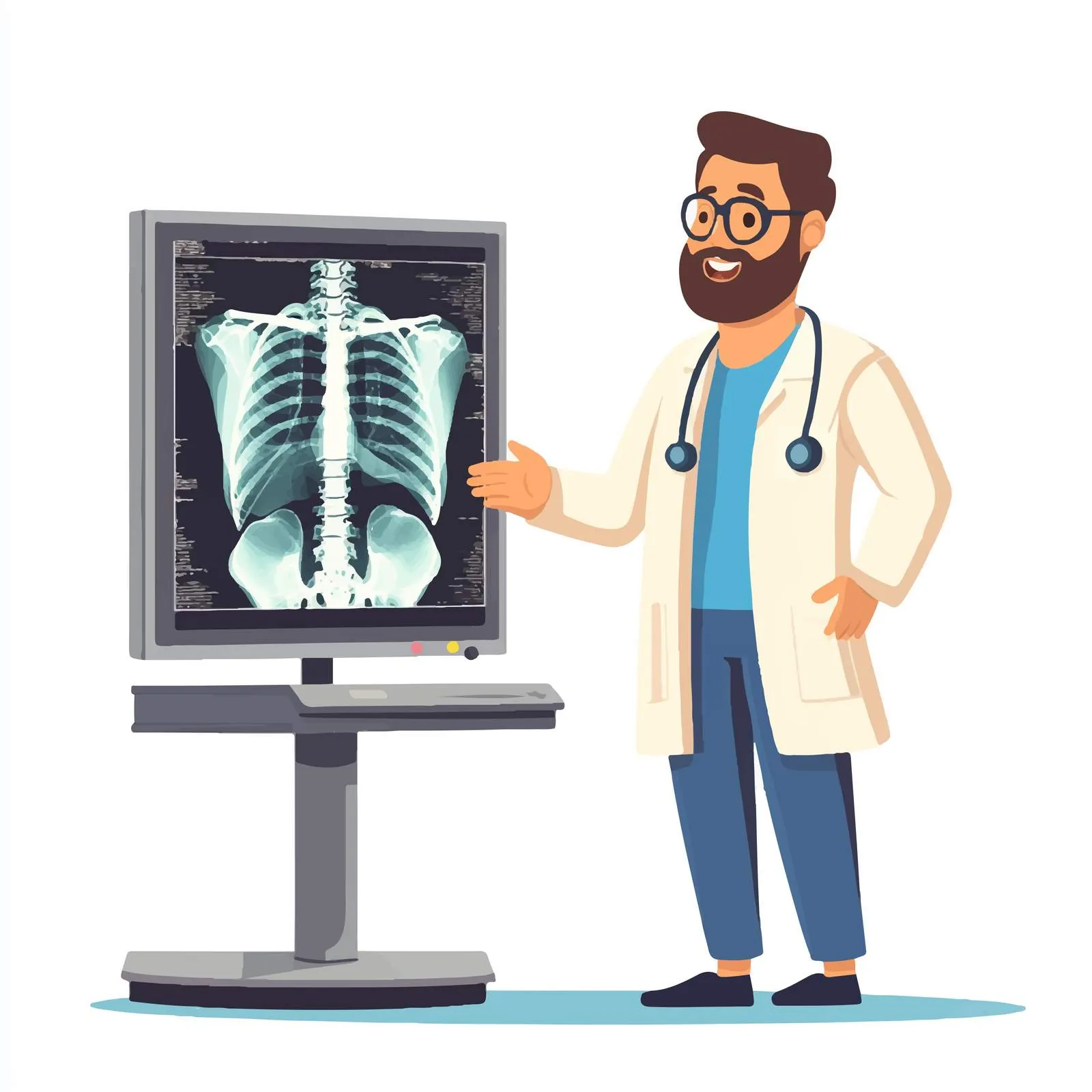 Radiograph of Male Patient's Chest and Pelvis — free download from Dotvec