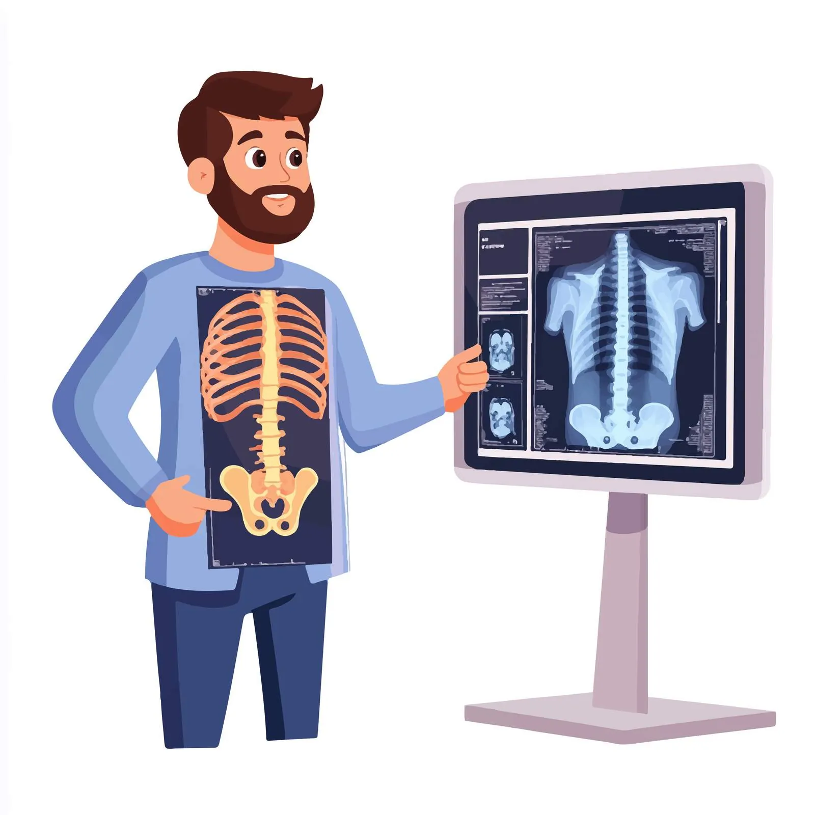 Radiograph of Male Patient's Chest and Pelvis — free download from Dotvec