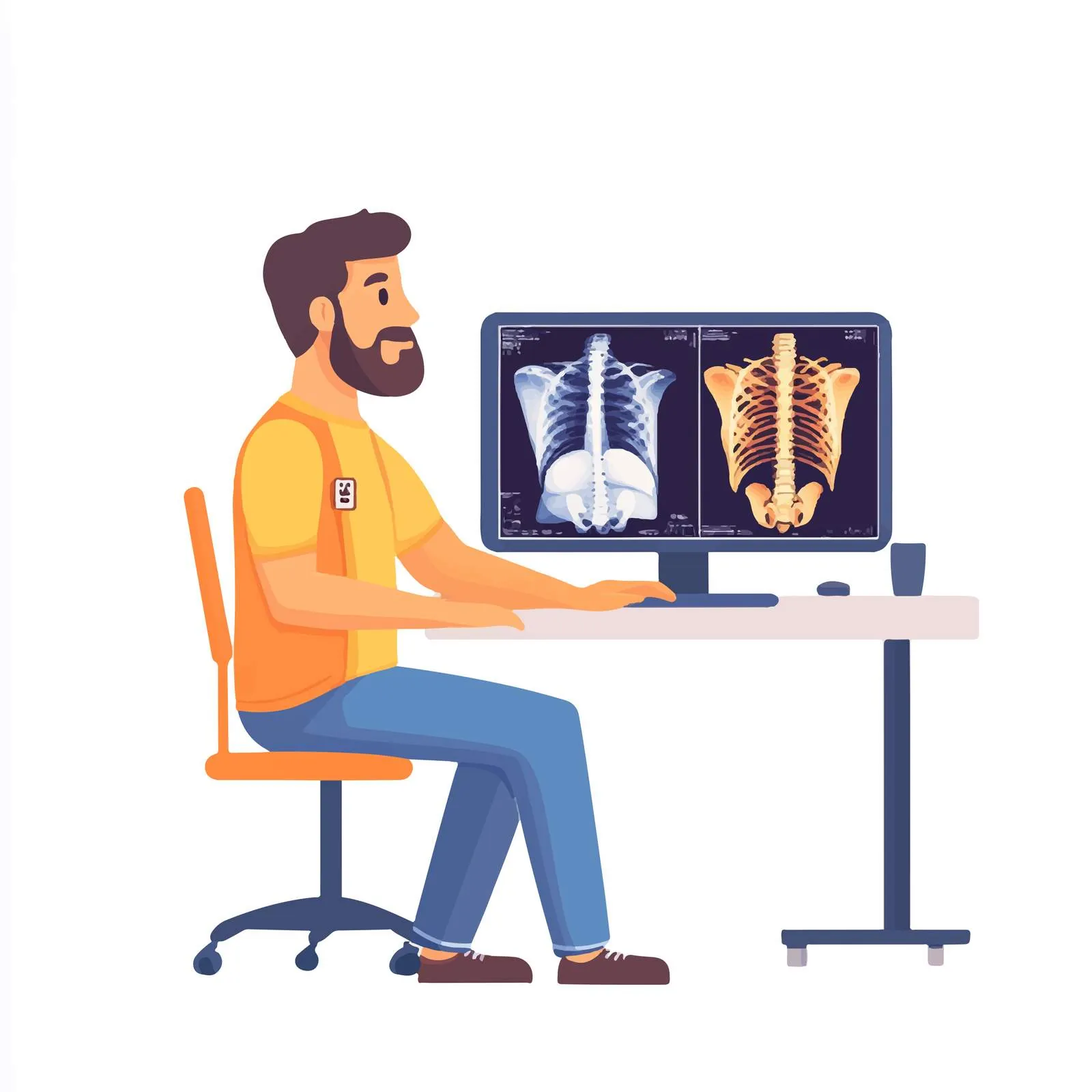 Chest and Pelvis Radiograph of Male Patient — free download from Dotvec
