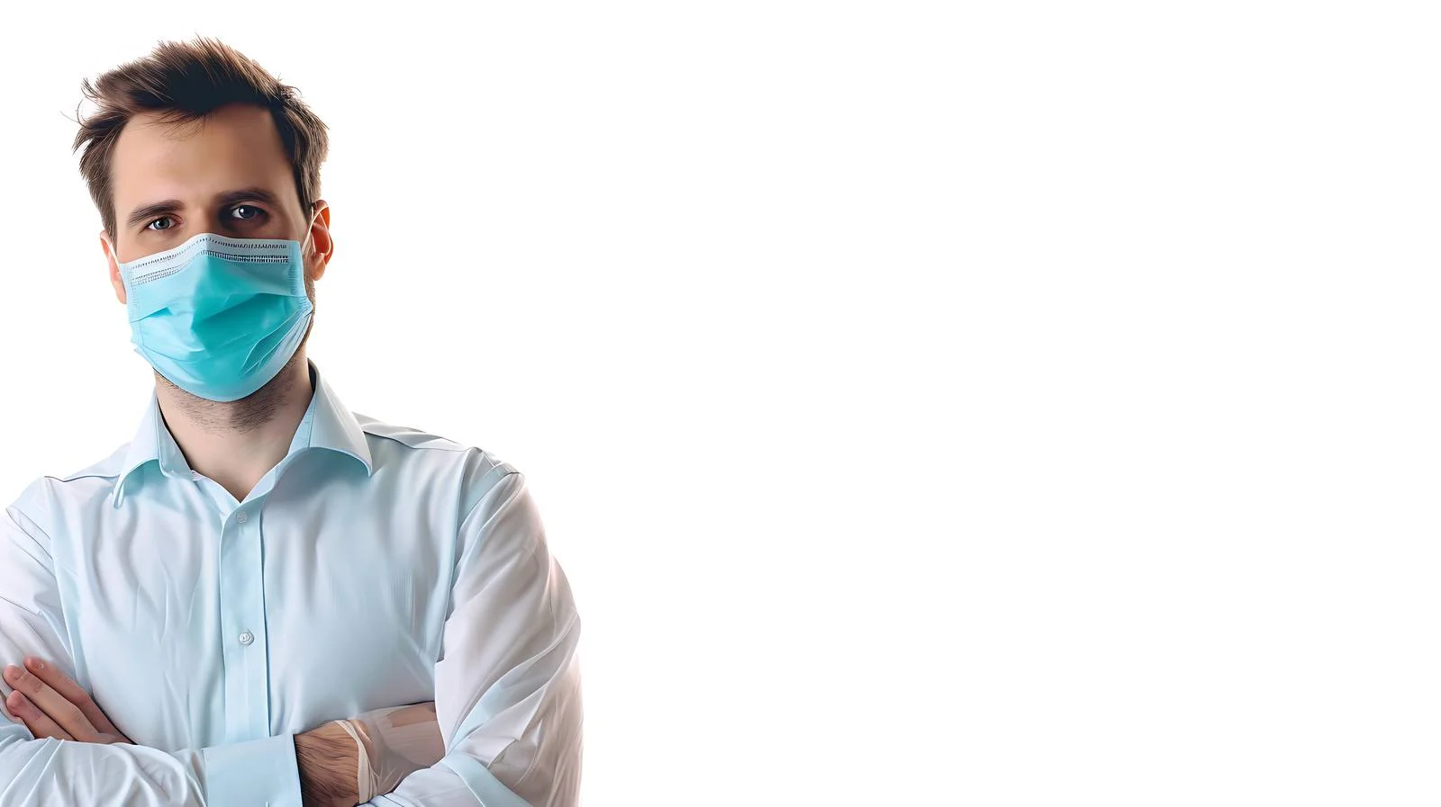 Professional PPE Face Mask Portrait — free download from Dotvec