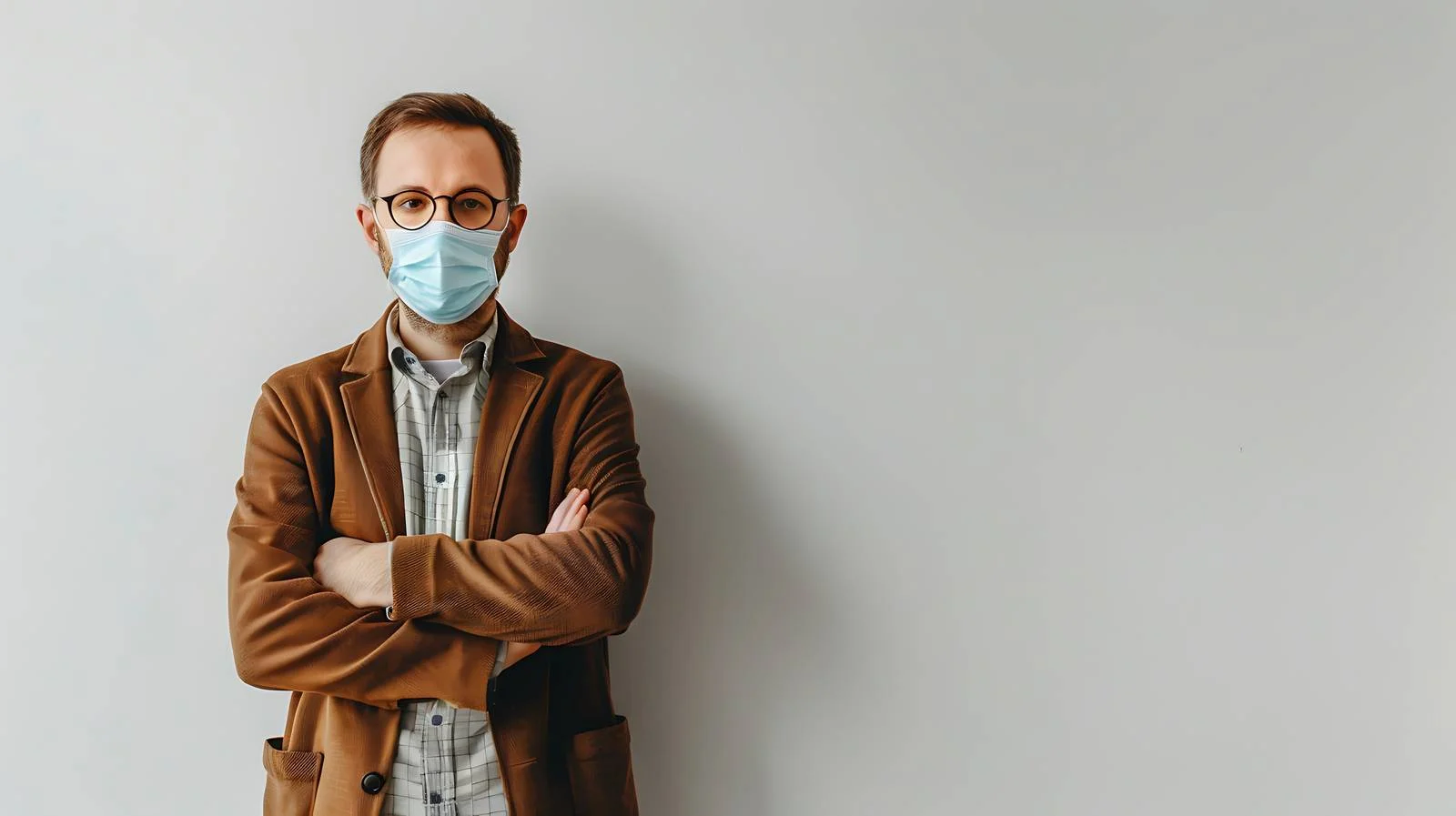 Professional in protective face mask — free download from Dotvec