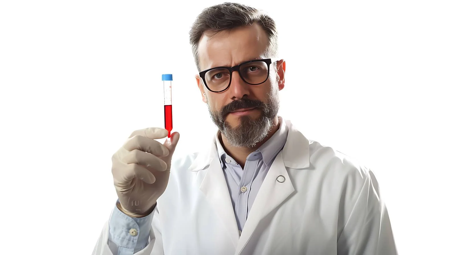 Laboratory Scientist with Blood Sample Vial — free download from Dotvec