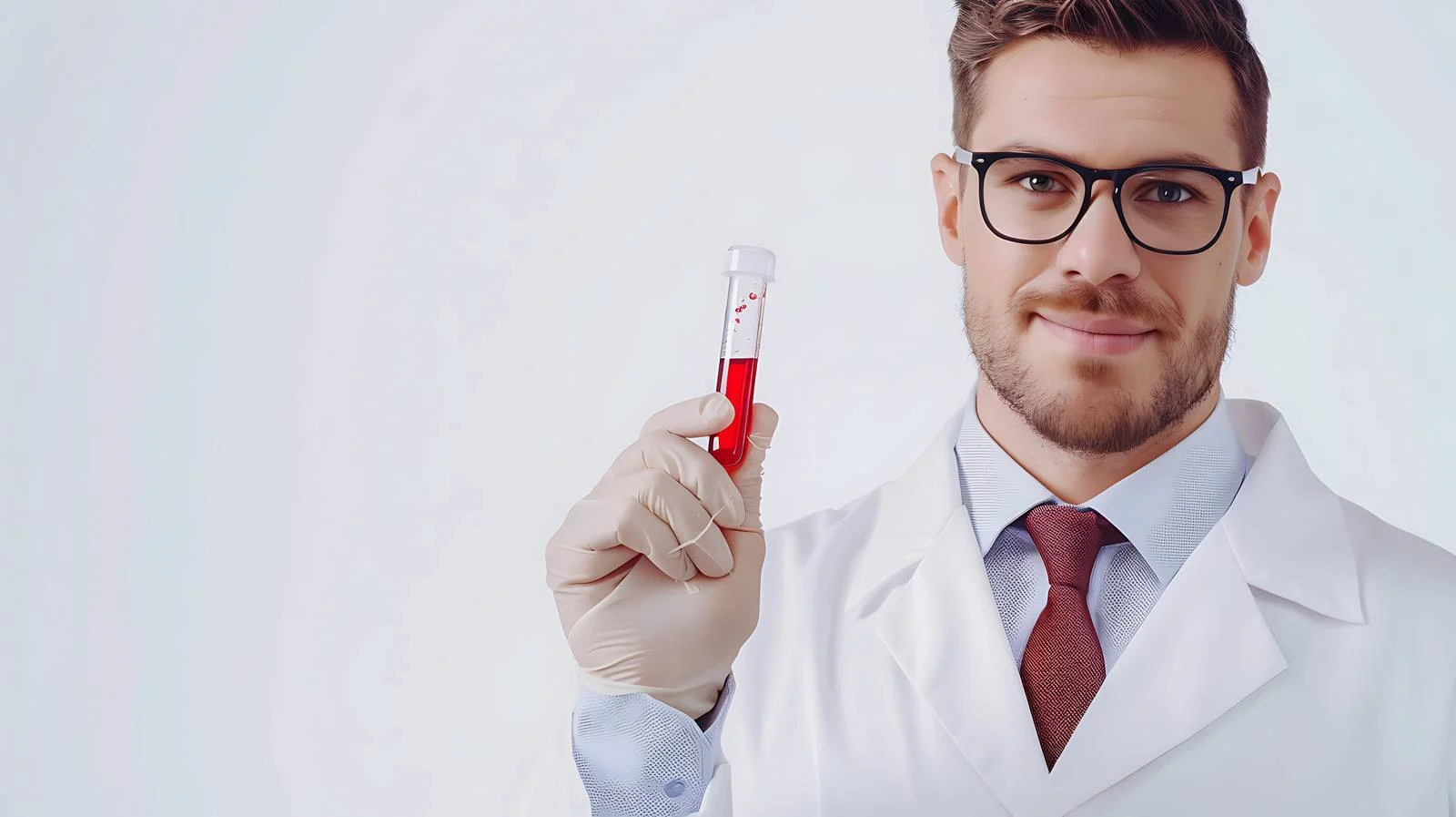 Scientist with Blood Sample in Laboratory — free download from Dotvec