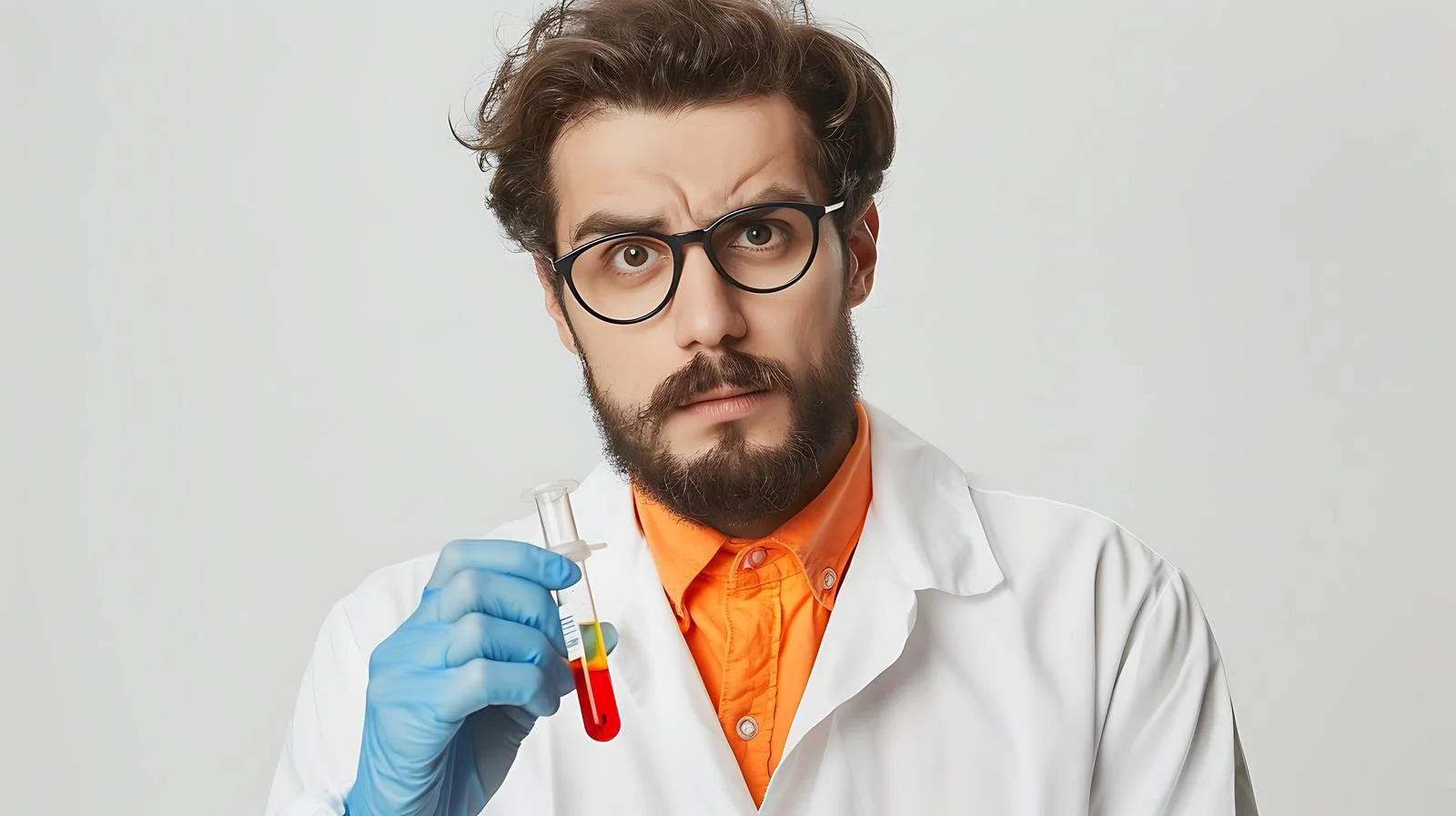 Clinical Scientist with Blood Sample Vial — free download from Dotvec