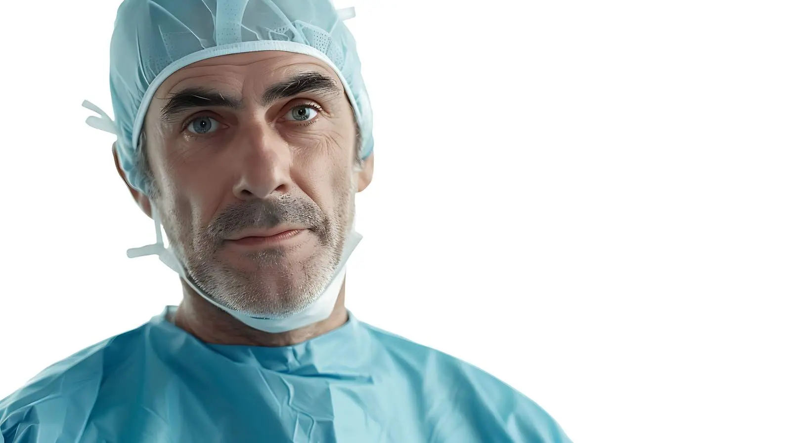 Male Surgeon Looking at Camera Isolated on White — free download from Dotvec