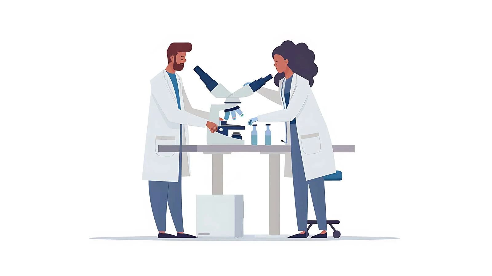 Professional Science Collaborative Scene — free download from Dotvec