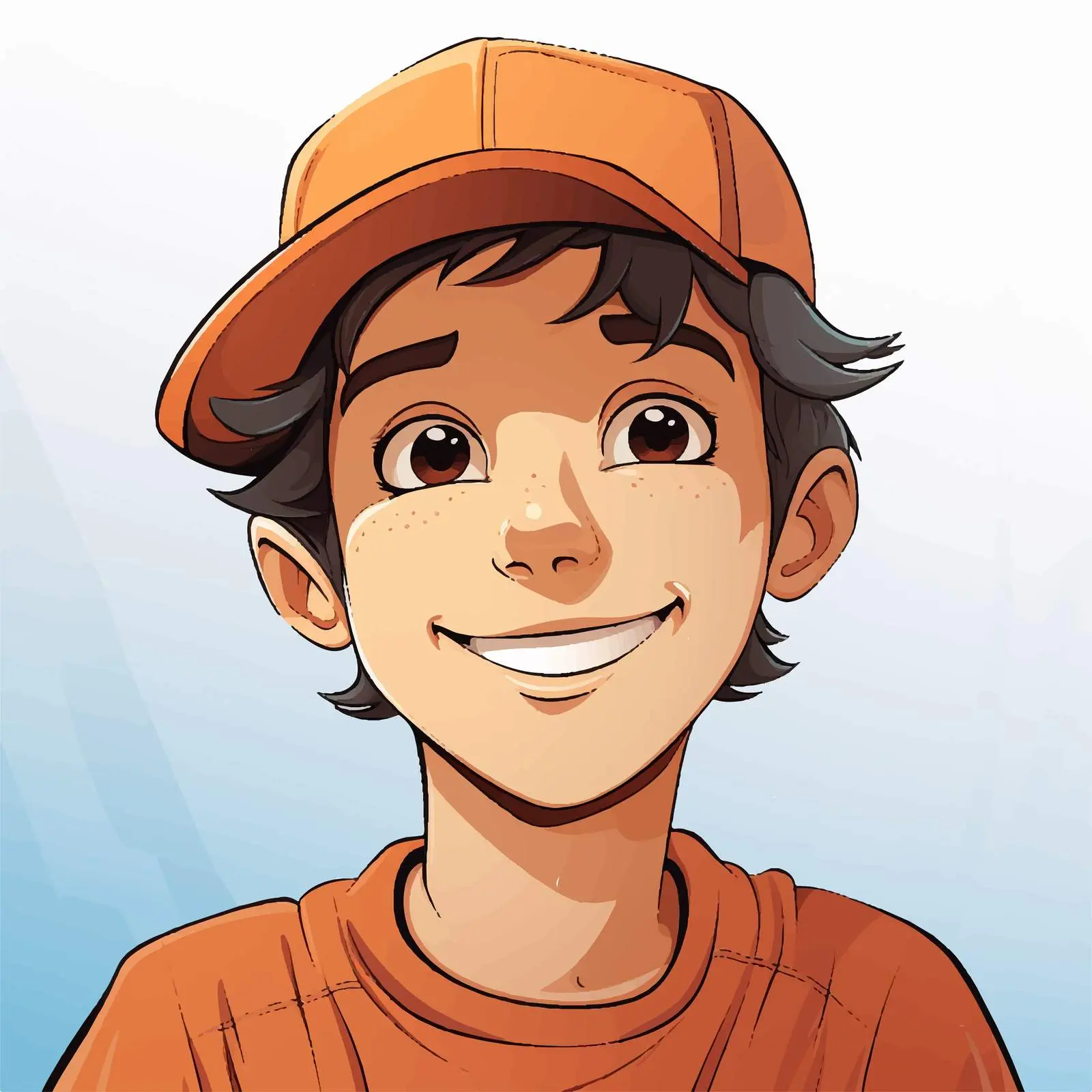 Teen Cartoon Character Wearing Stylish Hat Illustration — free download from Dotvec