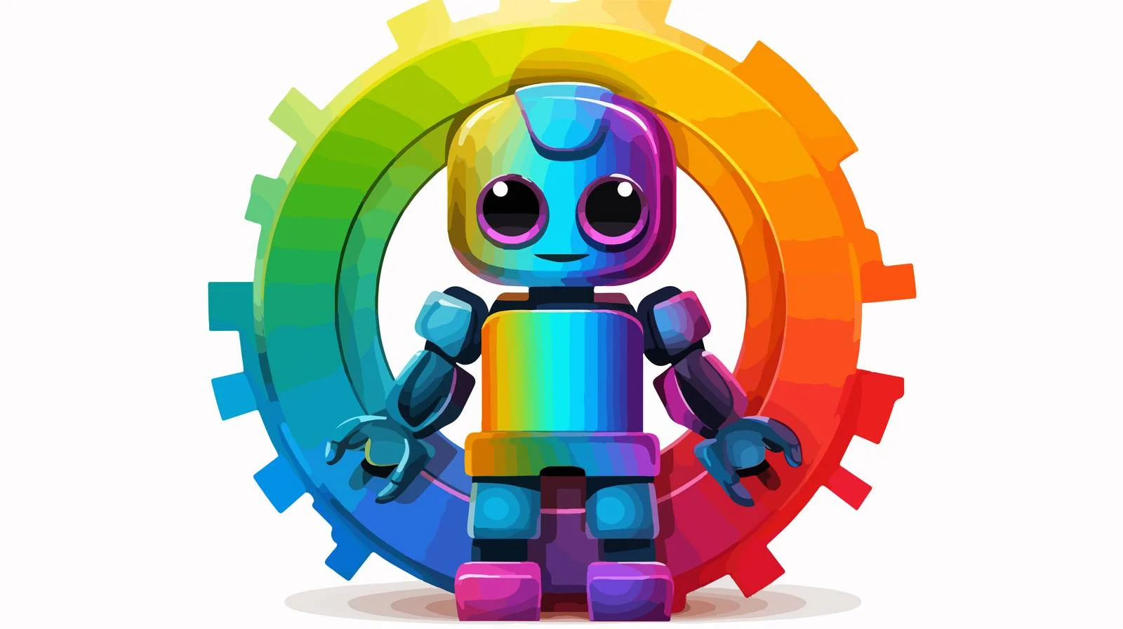 Robot Glitch Circular Icon — free download from Dotvec