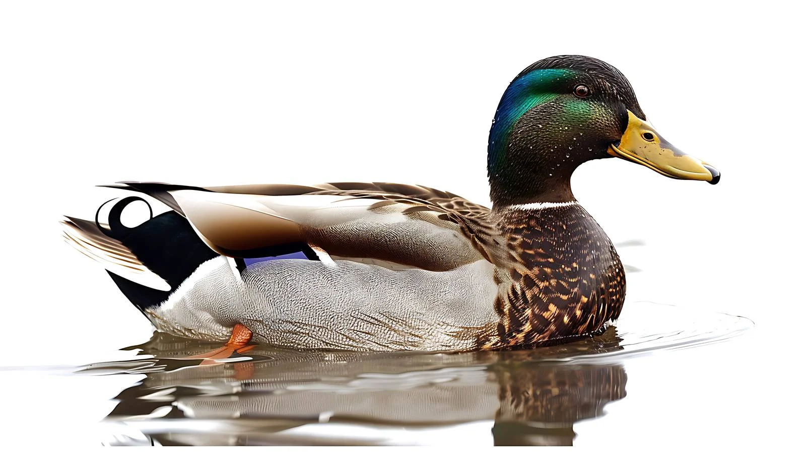 Mallard Duck Swimming in River — free download from Dotvec