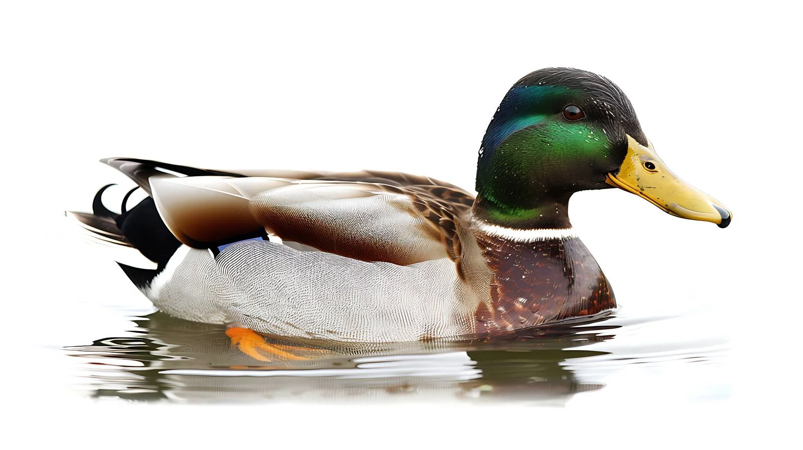 Mallard Duck Swimming River Image — free download from Dotvec