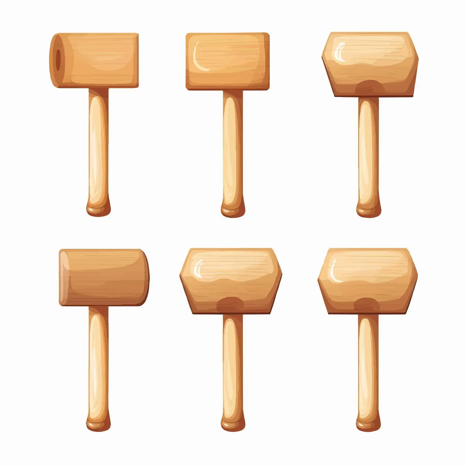 Line Art Vector Illustration of Mallet – free hammer image from Dotvec