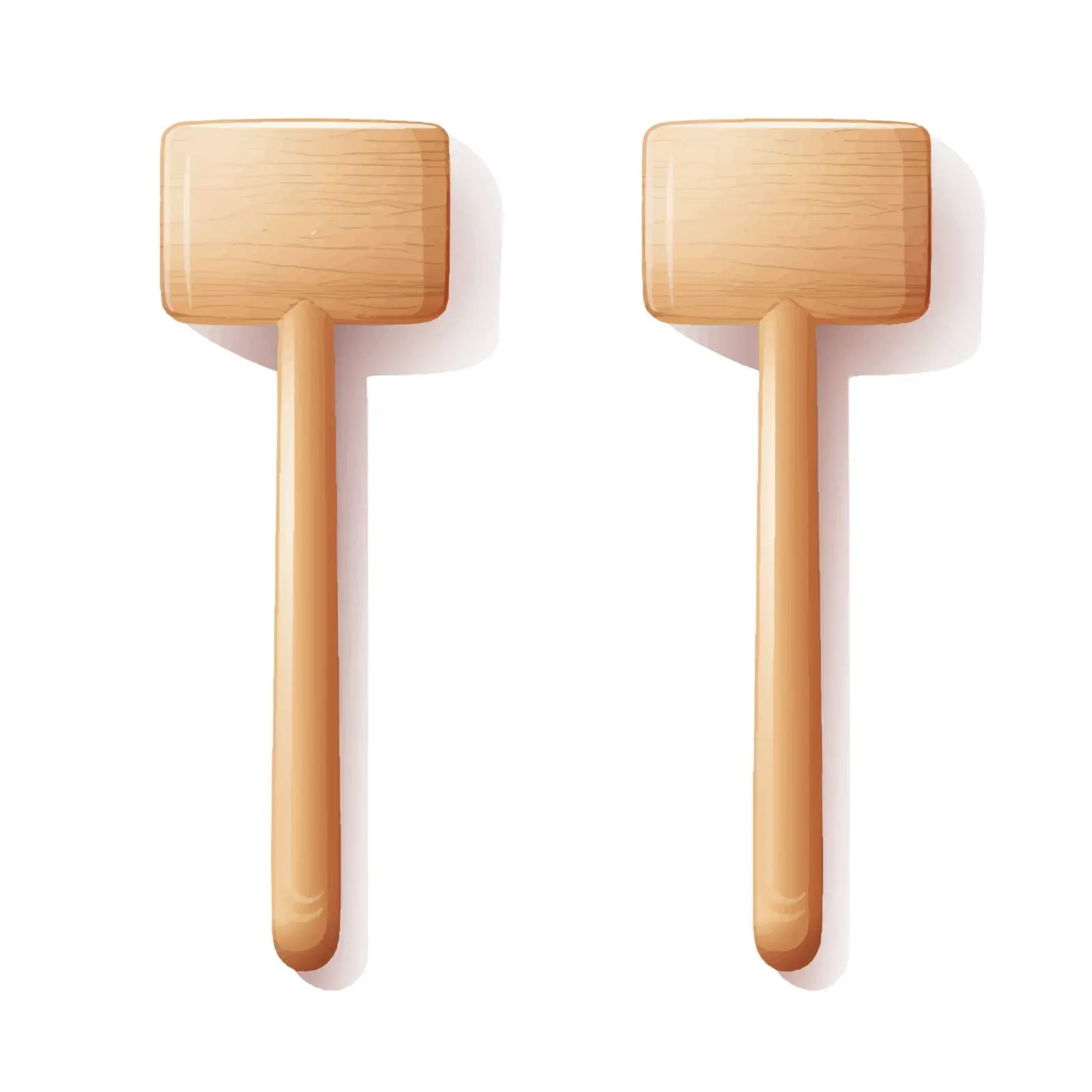 Mallet Vector Illustration on White Background – free hammer image from Dotvec