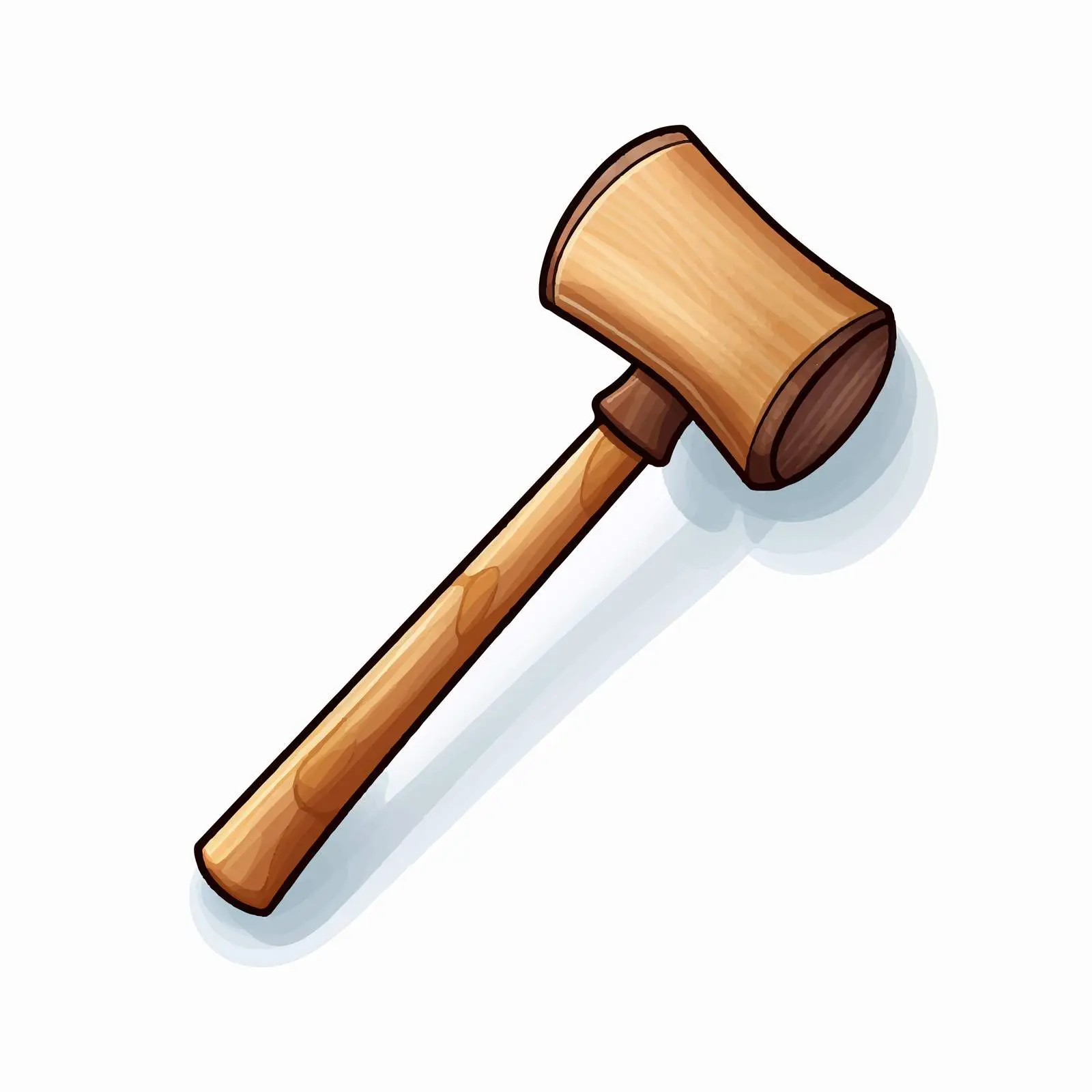 Isolated Vector Illustration of a Mallet – free hammer image from Dotvec