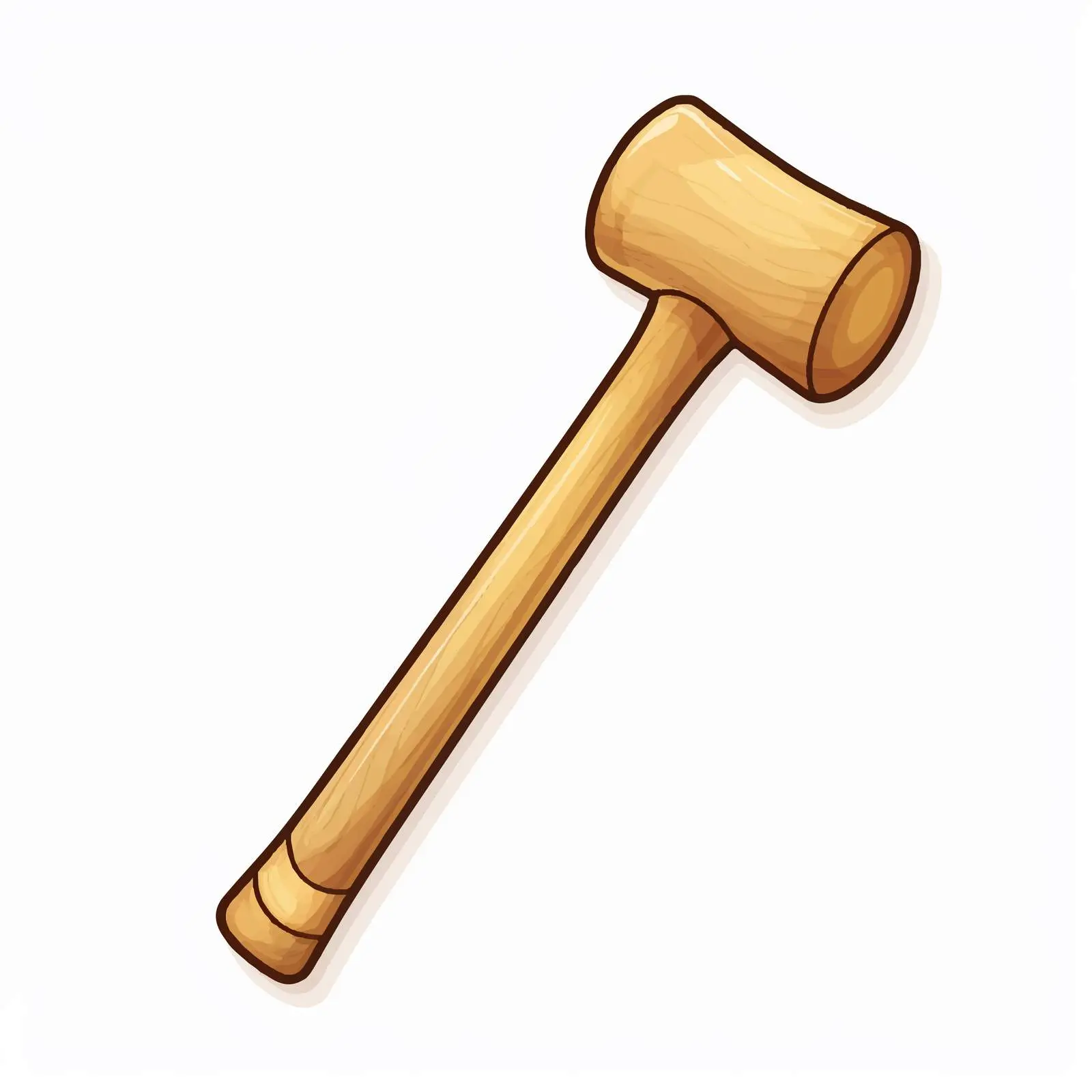 Mallet Vector Illustration on White Background – free hammer image from Dotvec