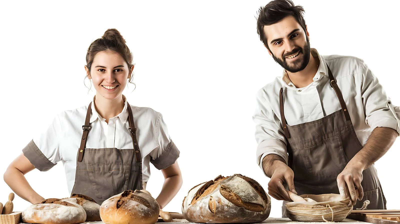 Bakery Couple Making Bread — free download from Dotvec